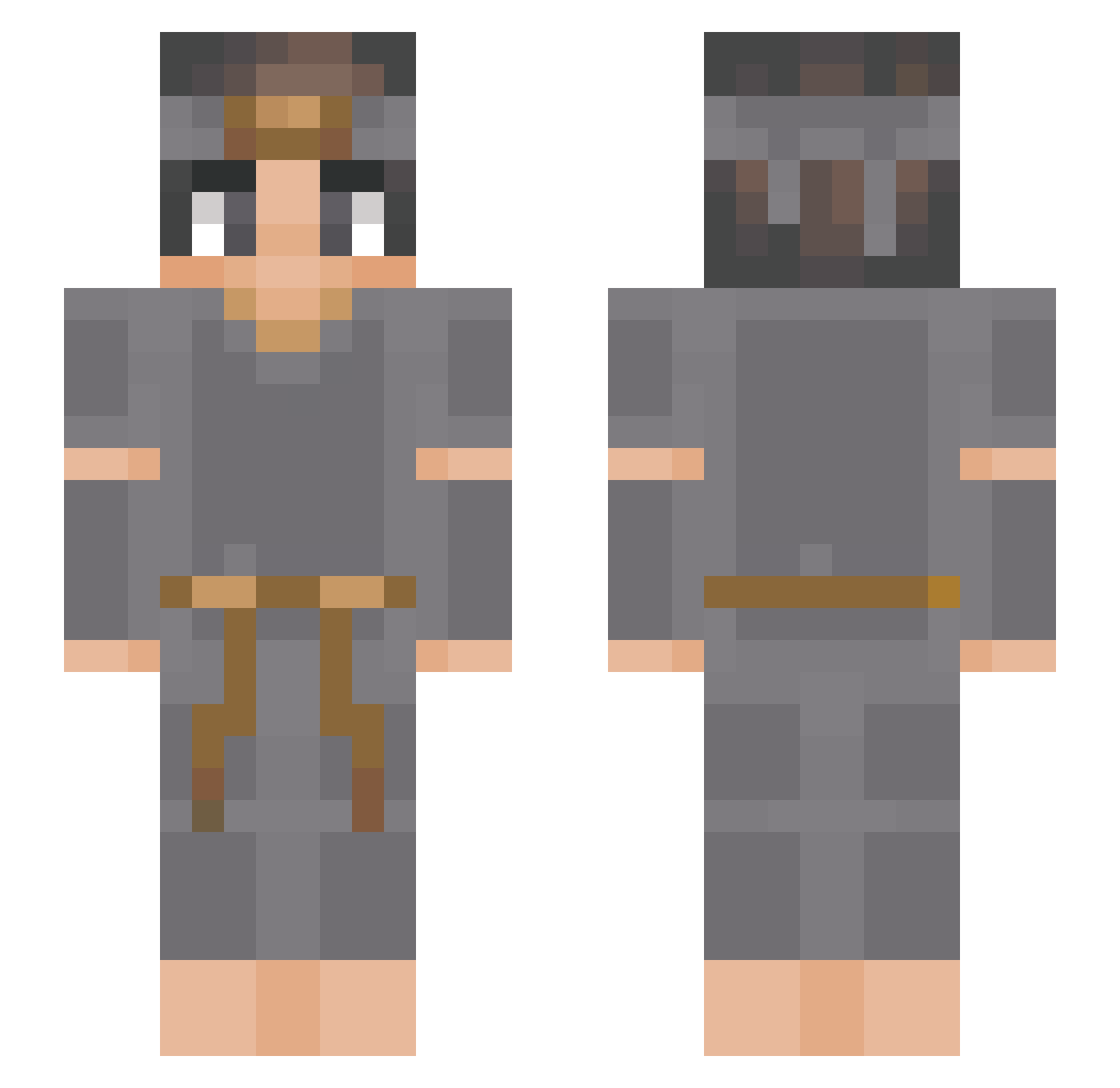 TurboNi_ Minecraft skin, front and back view