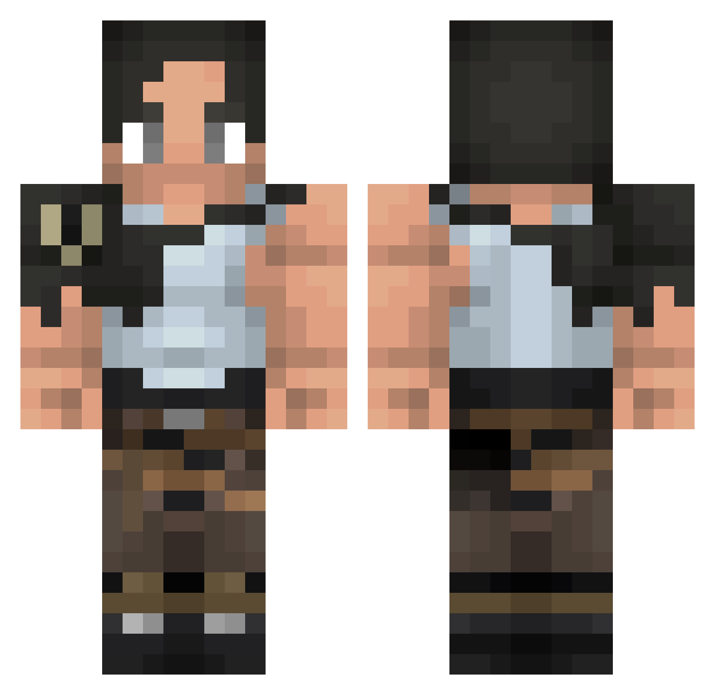 _GoBluX_ Minecraft skin, front and back view
