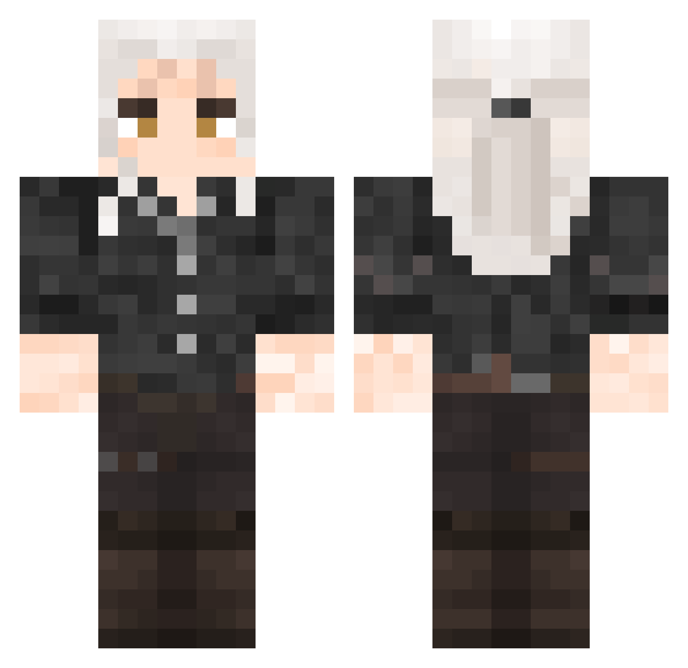 Jokime_offi Minecraft skin, front and back view