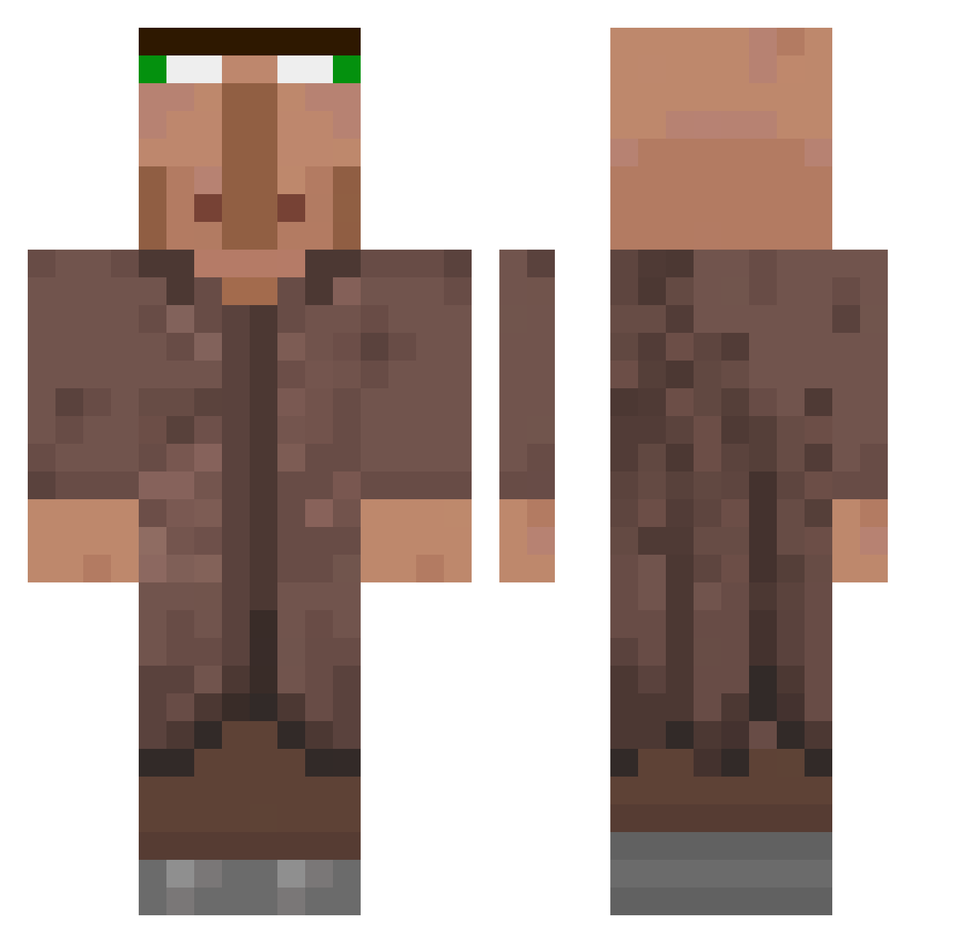 Masterj_j Minecraft skin, front and back view