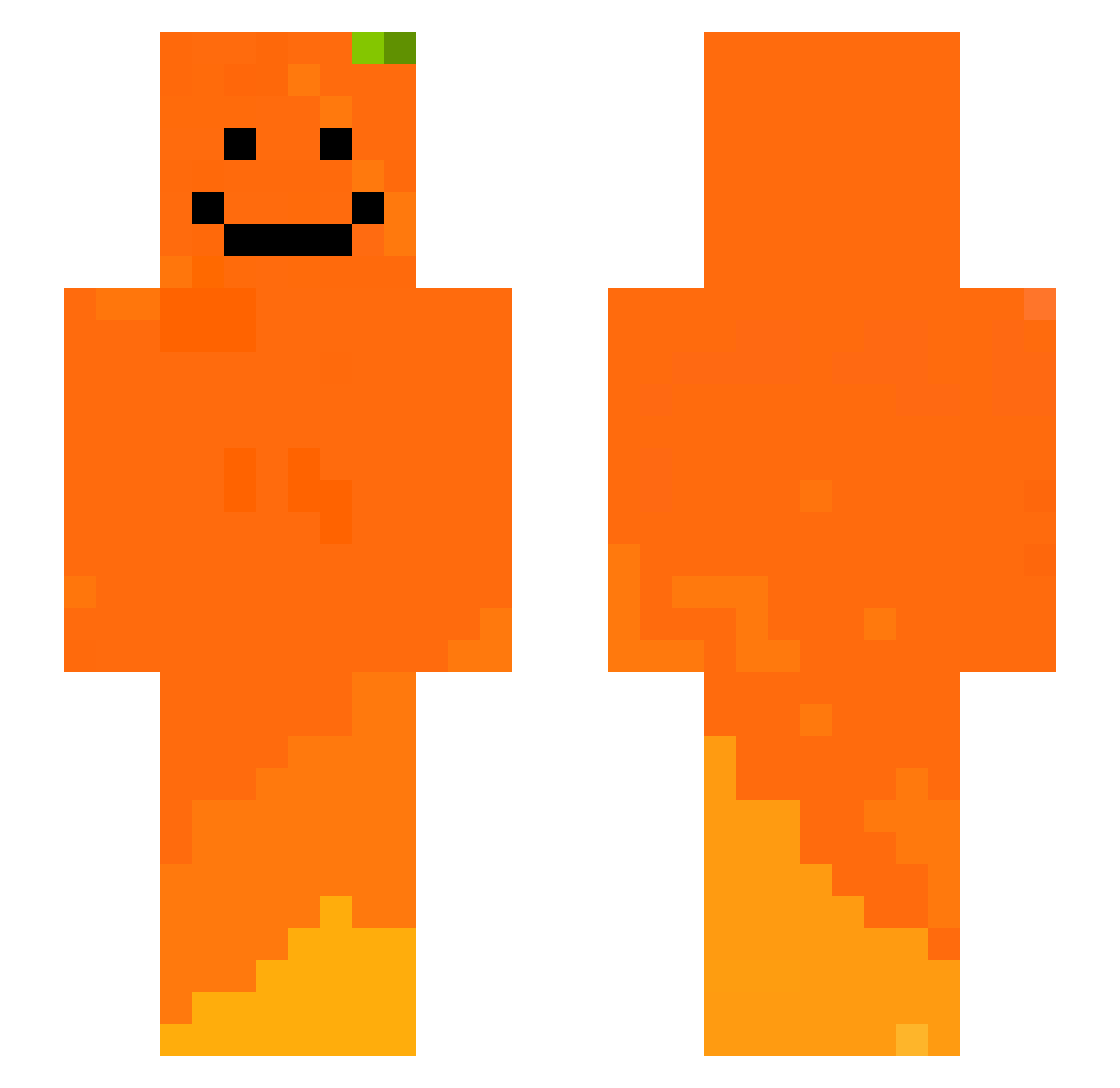 mandolian Minecraft skin, front and back view