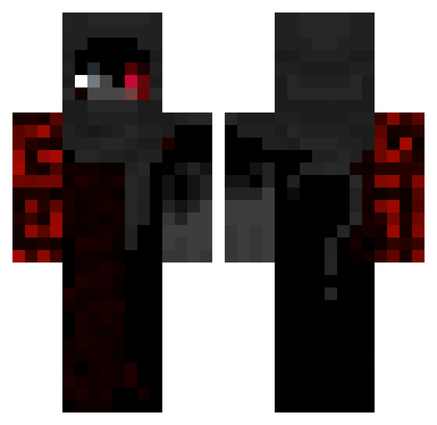 benjakzz Minecraft skin, front and back view