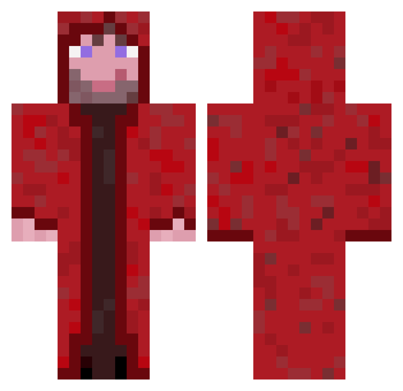 FatherMartin Minecraft skin, front and back view