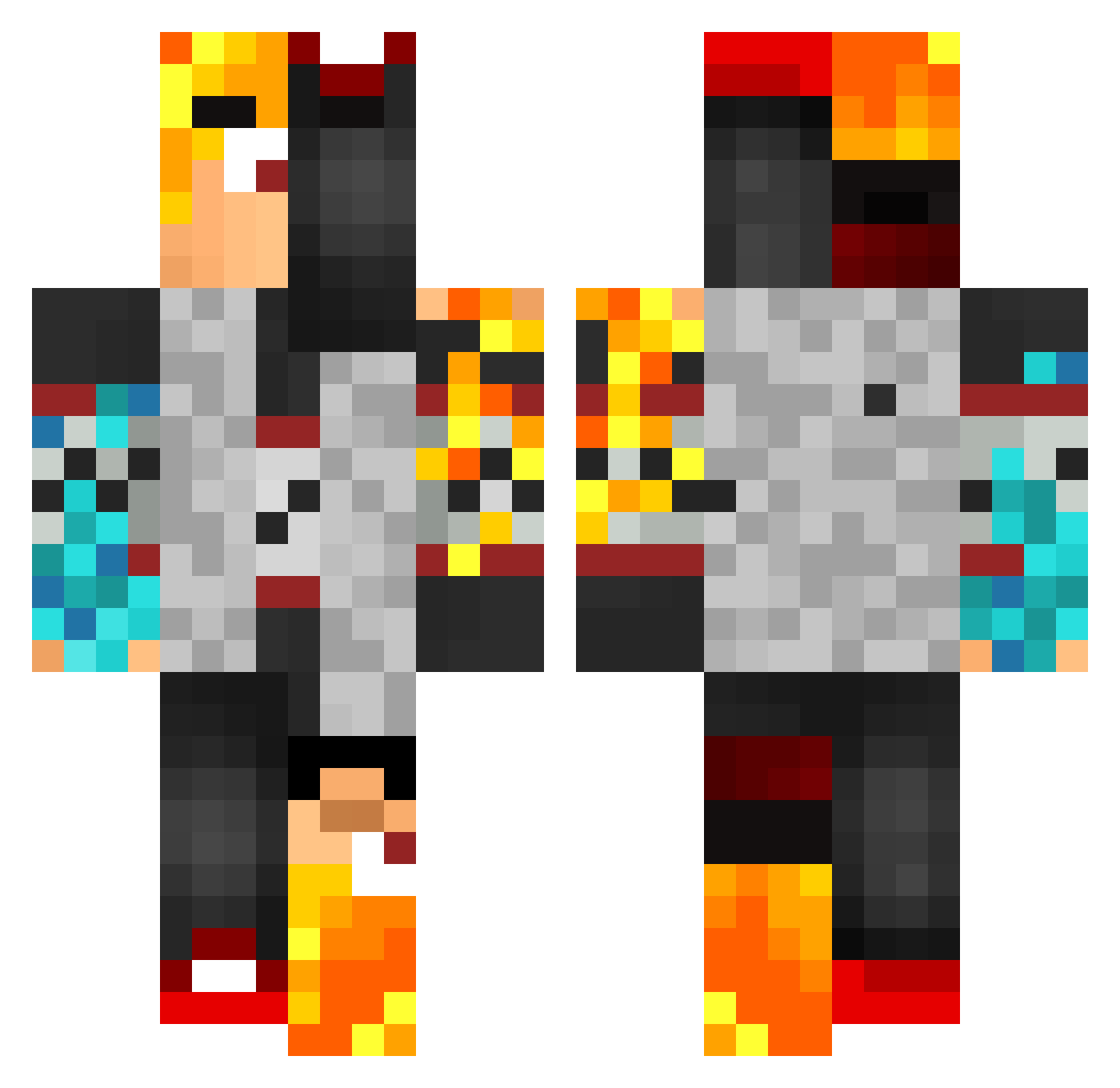 MsAndrysCZ Minecraft skin, front and back view