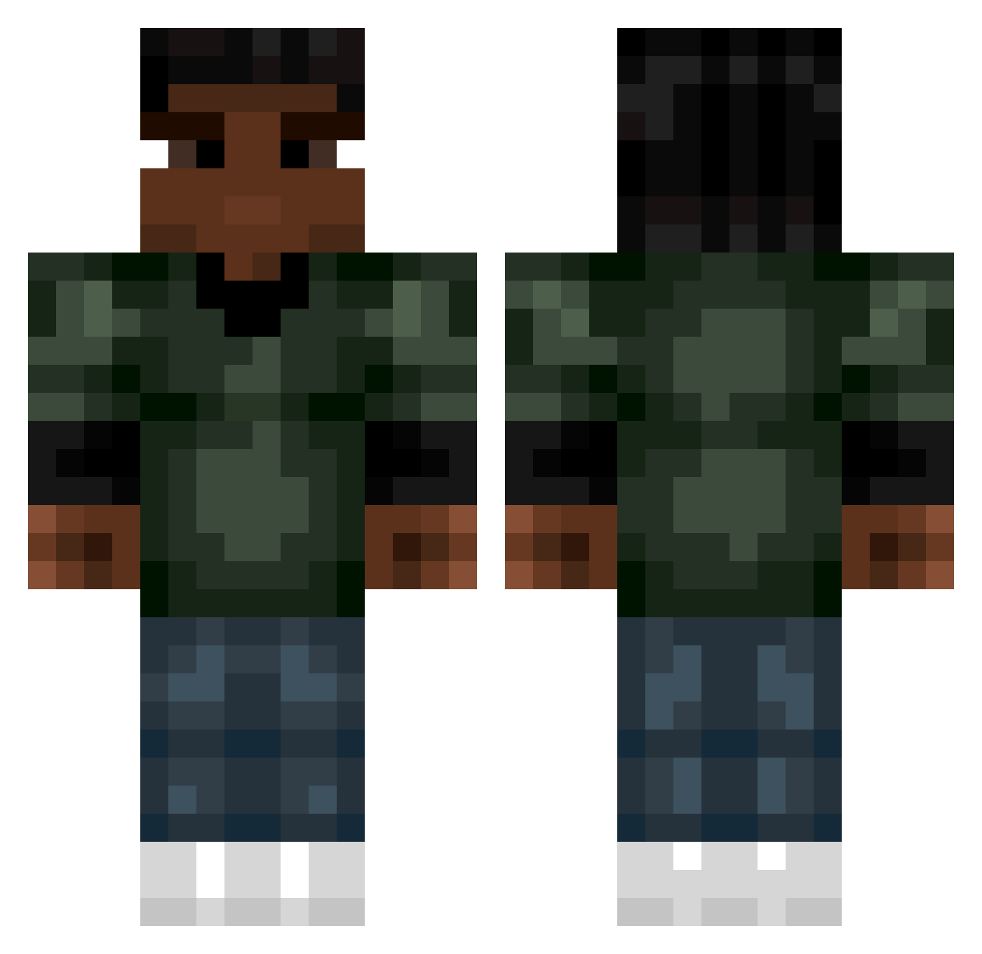 YungArn03 Minecraft skin, front and back view