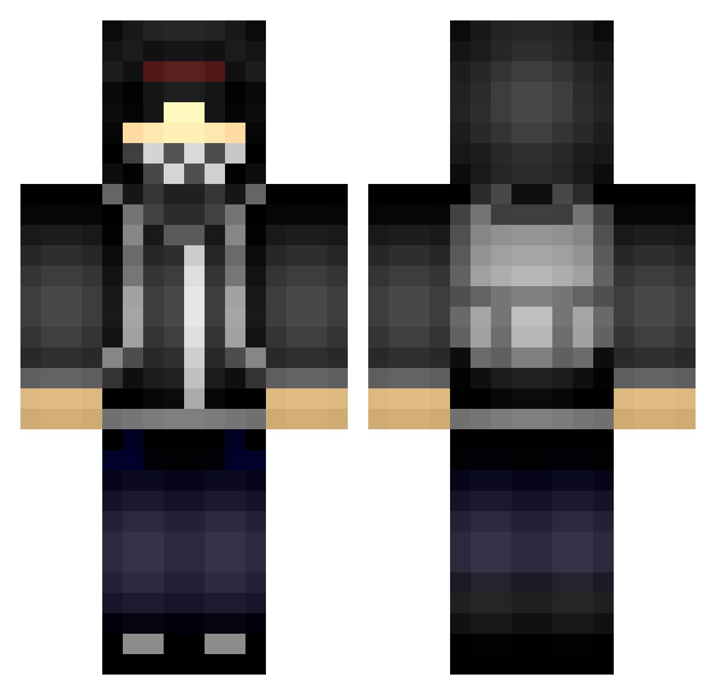 SynchyGod Minecraft skin, front and back view