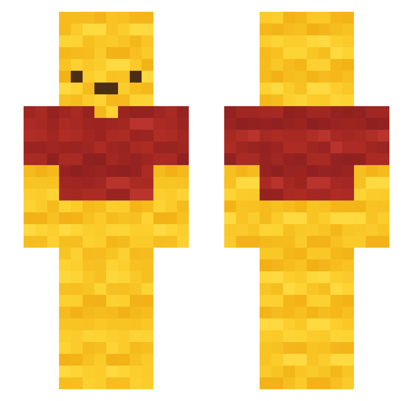 Clemintina Minecraft skin, front and back view