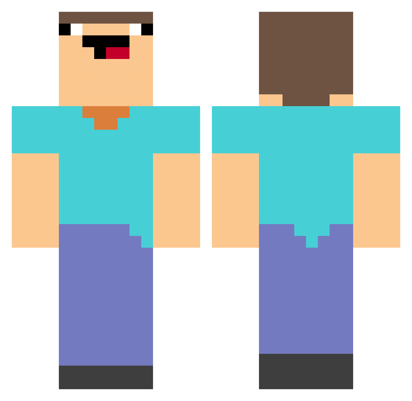 Benito_Rosito Minecraft skin, front and back view