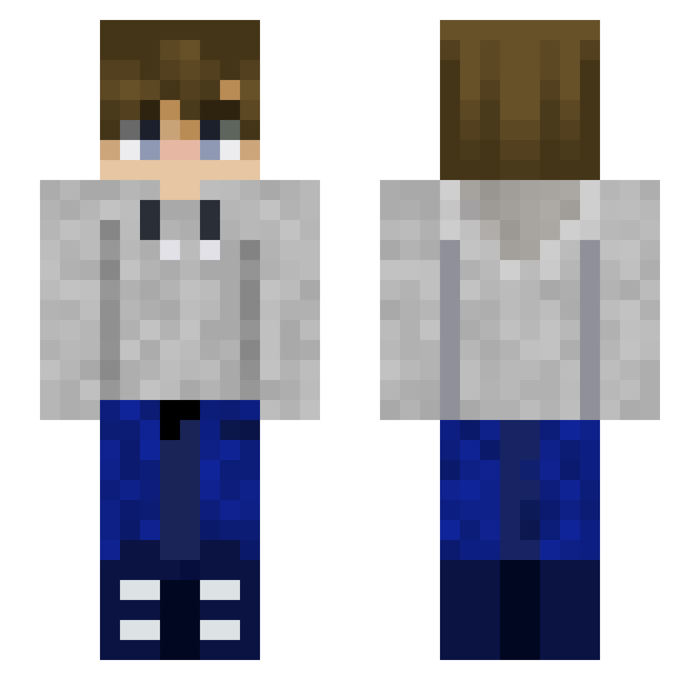 Whreece Minecraft skin, front and back view