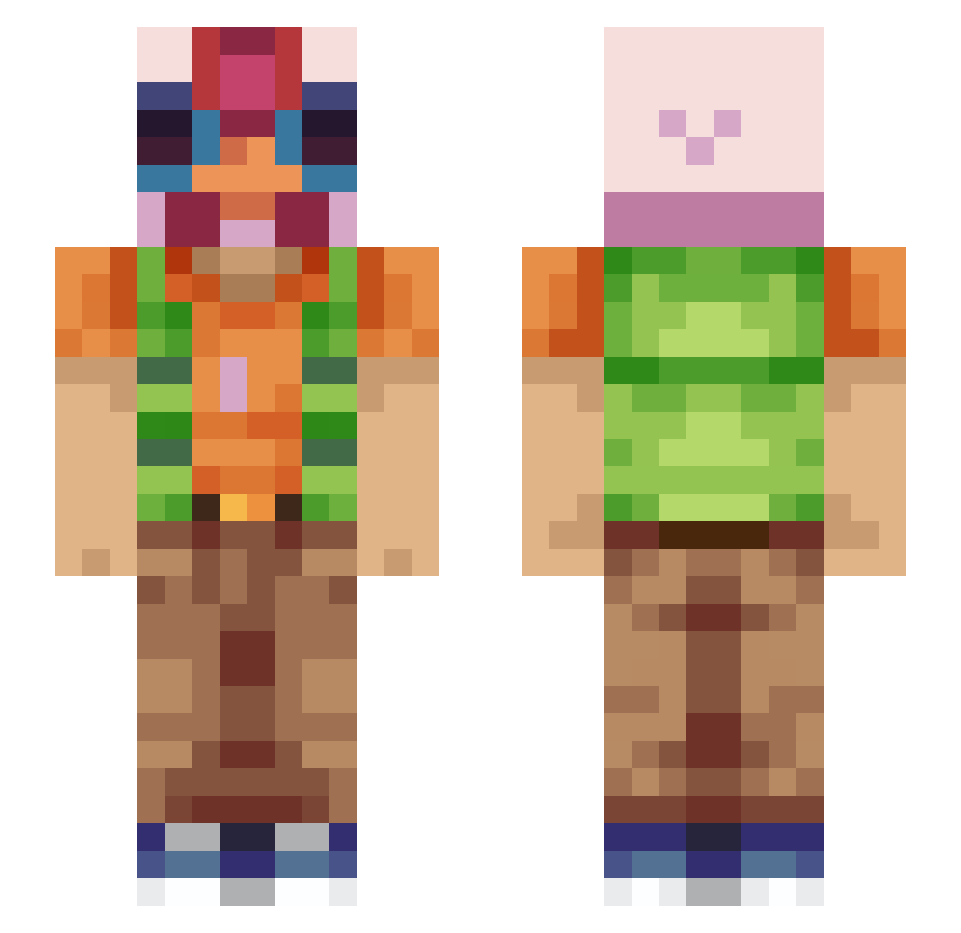 MaybeJoeIdk Minecraft skin, front and back view