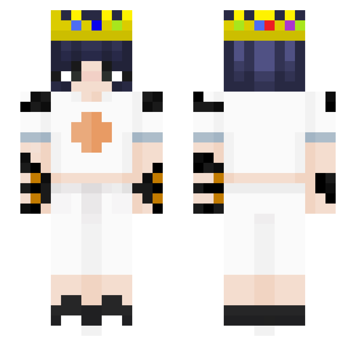 Soodle_Baggin_ Minecraft skin, front and back view