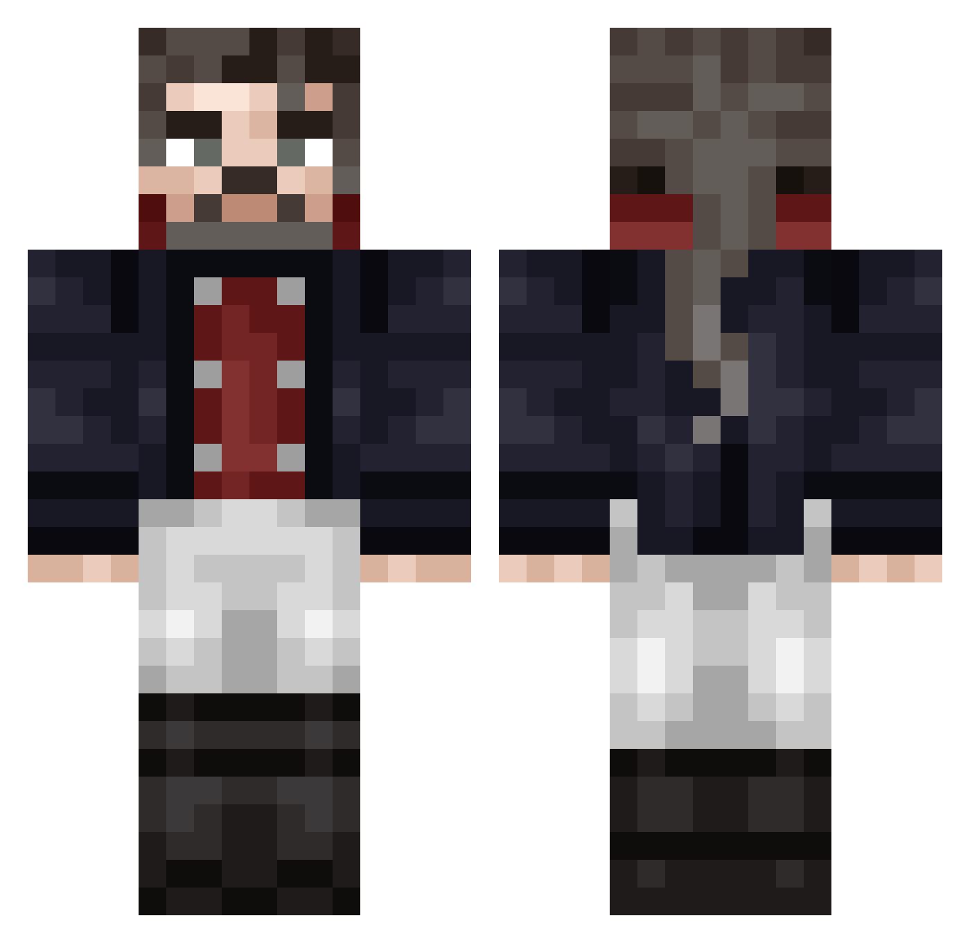 zloy_holly7 Minecraft skin, front and back view