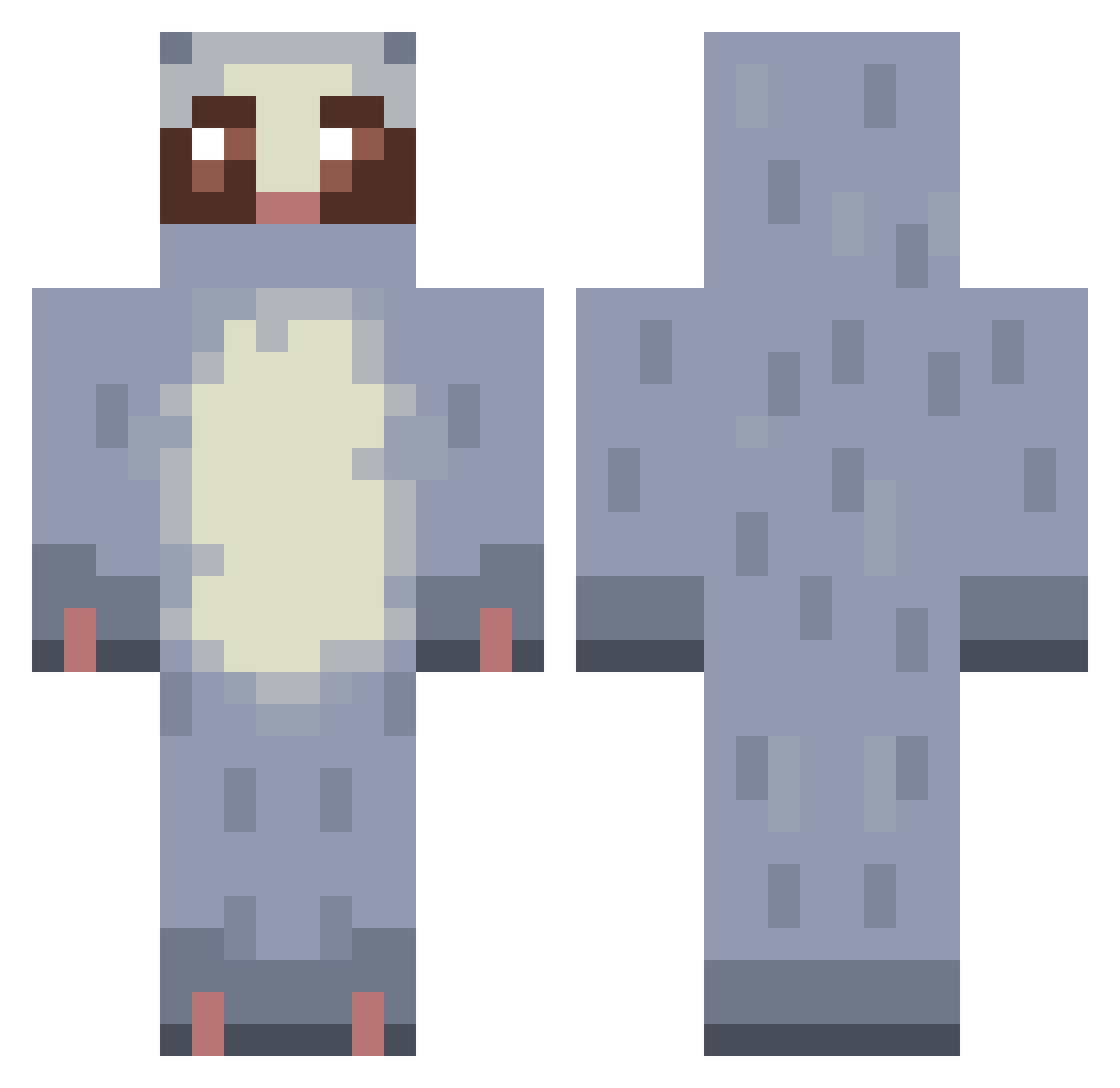 kebabinspektor Minecraft skin, front and back view