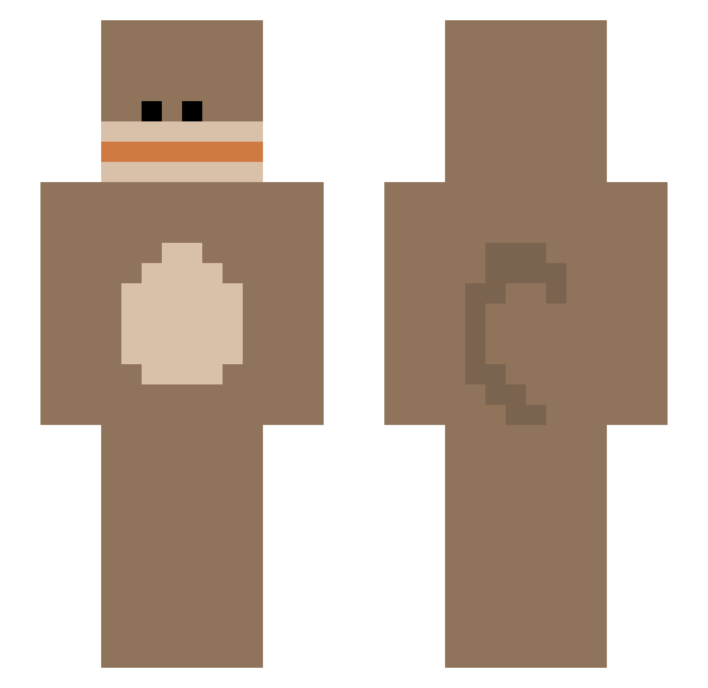 baileyr Minecraft skin, front and back view