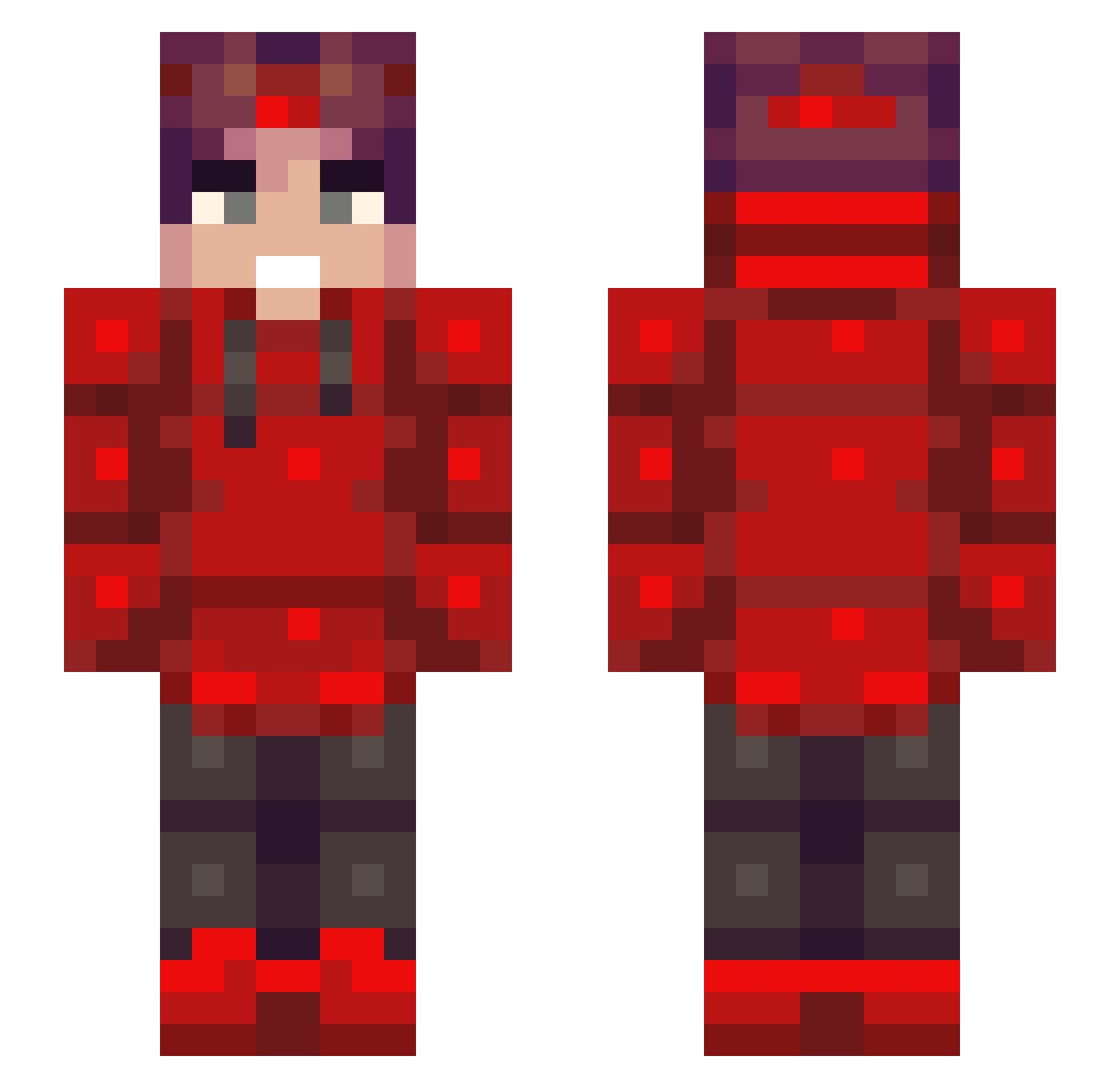 w1dno Minecraft skin, front and back view