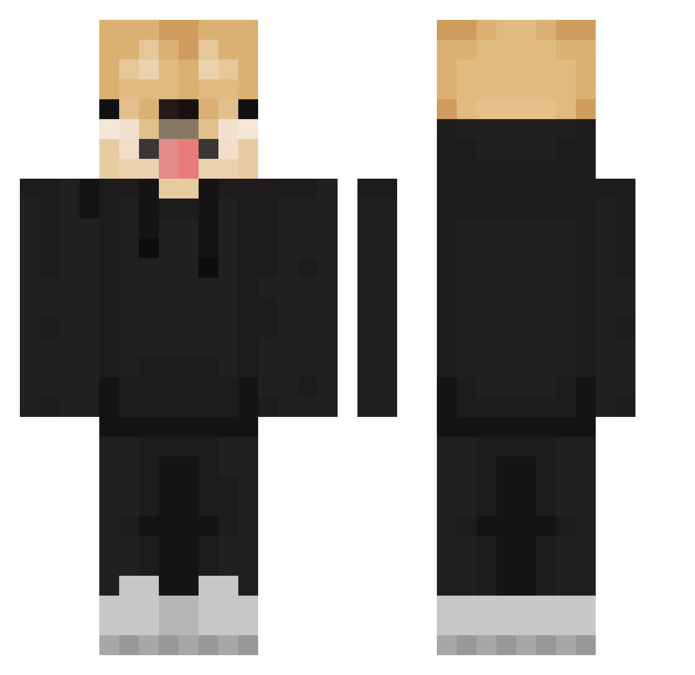 varelitatomson Minecraft skin, front and back view