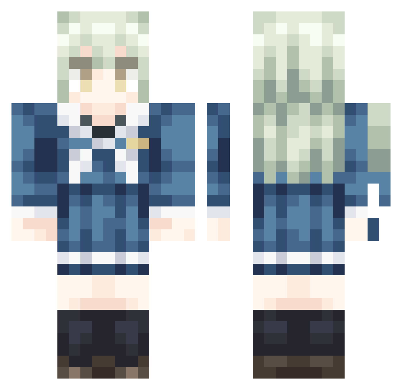 Magic_Hate Minecraft skin, front and back view