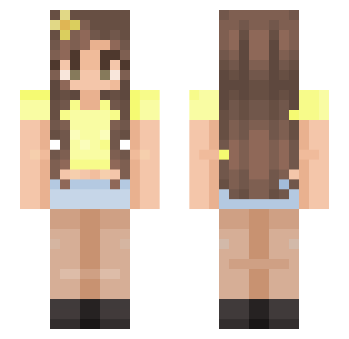 Ravak_Batul Minecraft skin, front and back view