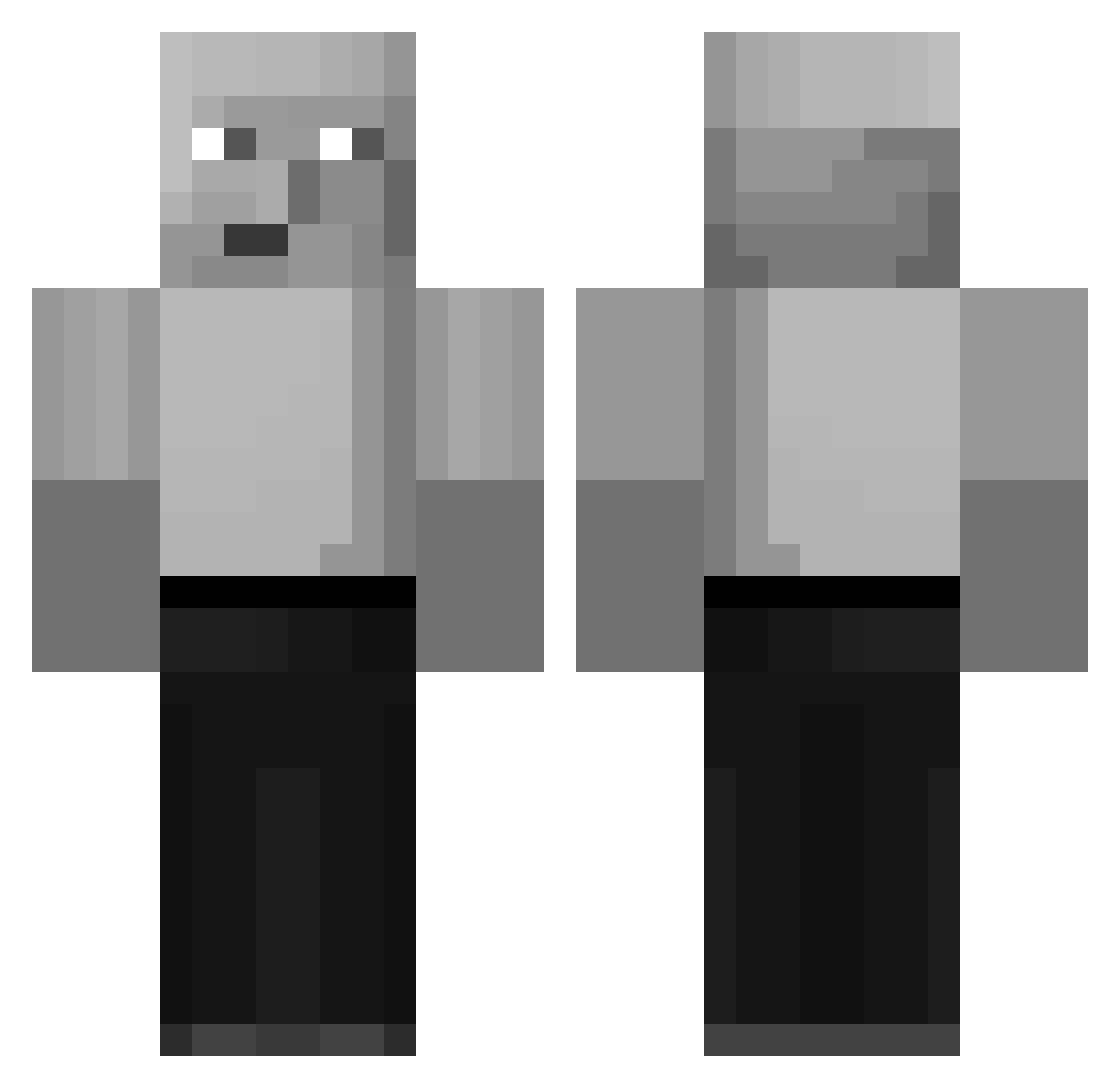 aovorb Minecraft skin, front and back view