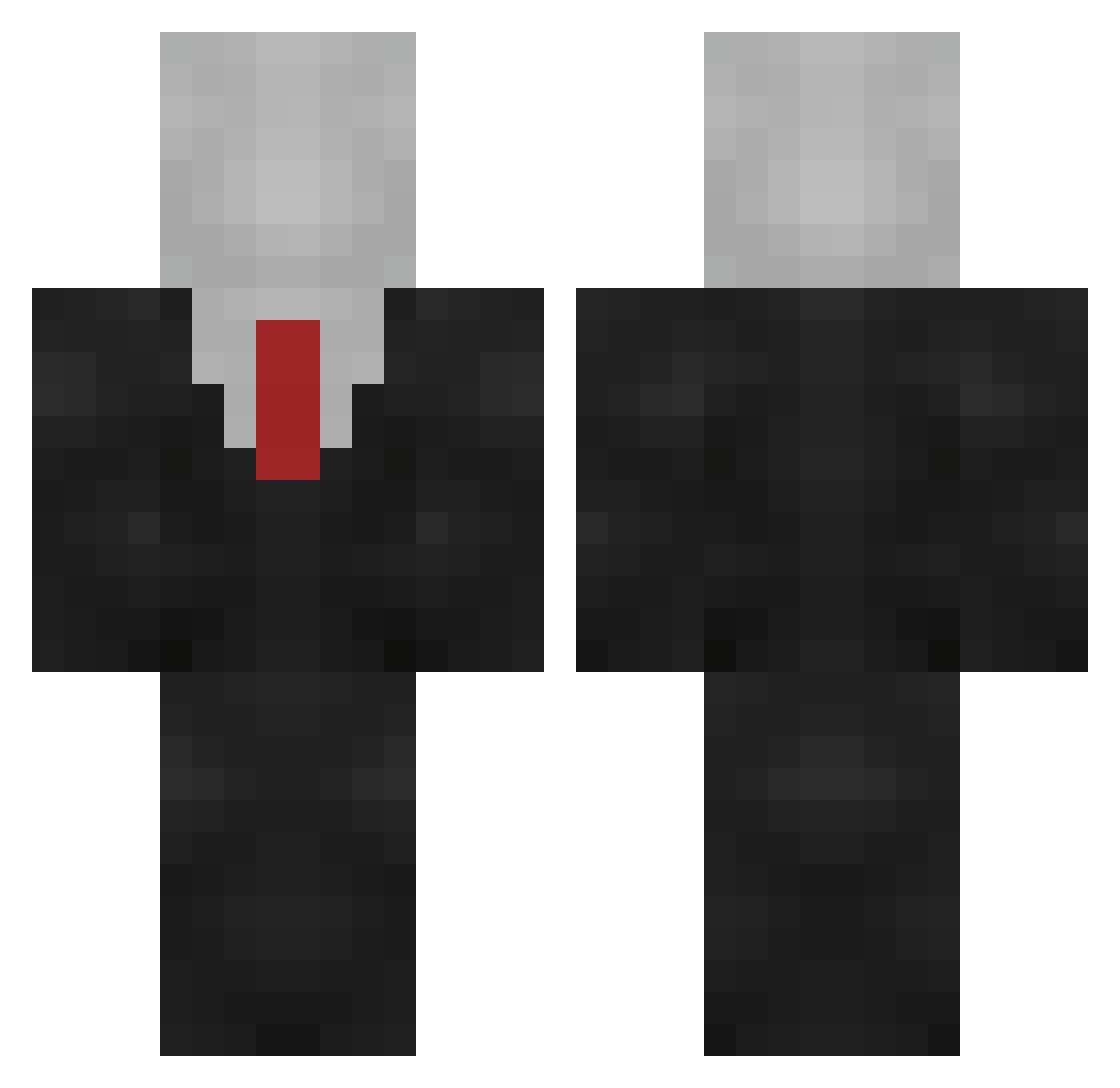 UnFooLeD Minecraft skin, front and back view