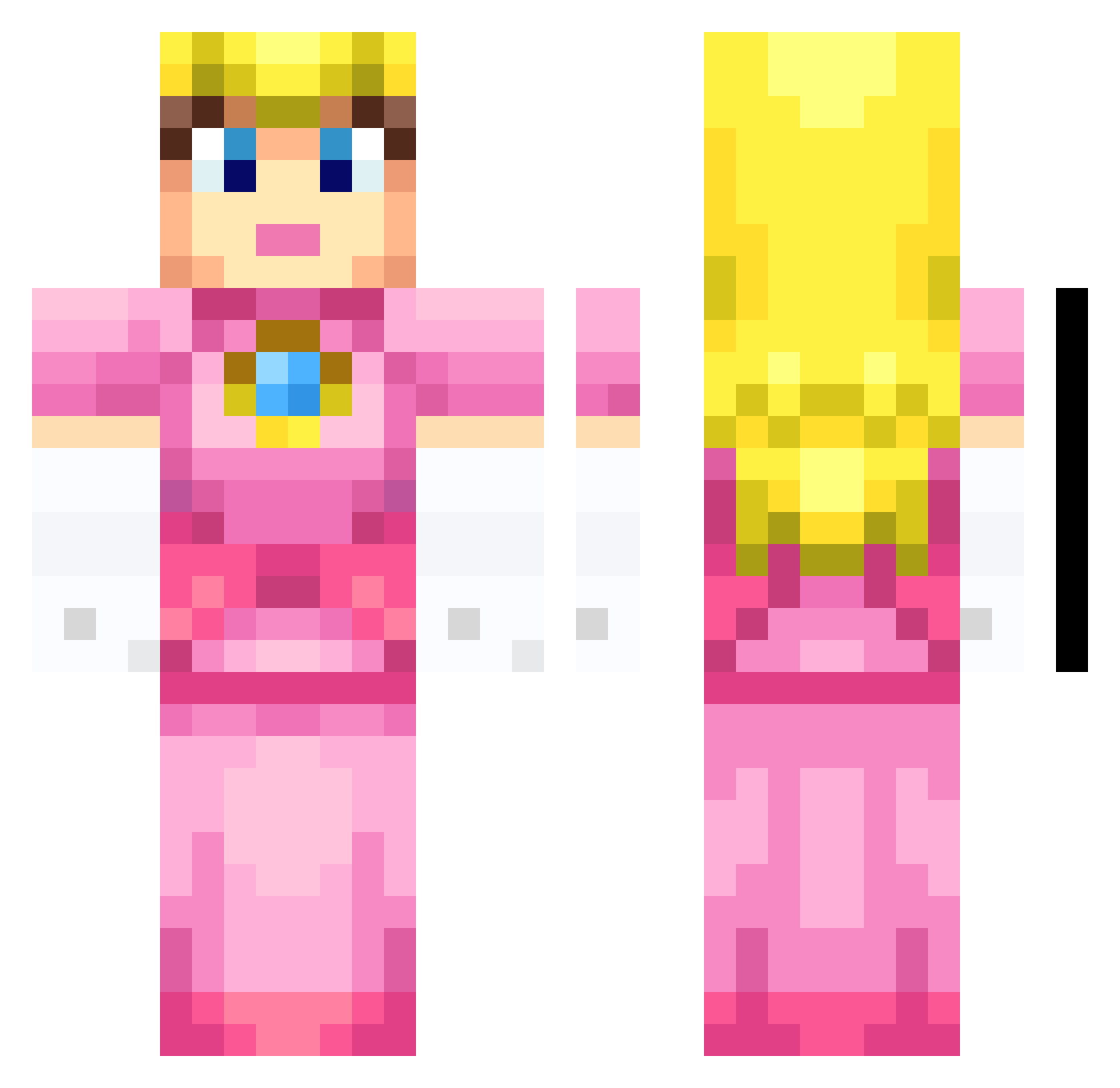 ZiggityCammy Minecraft skin, front and back view