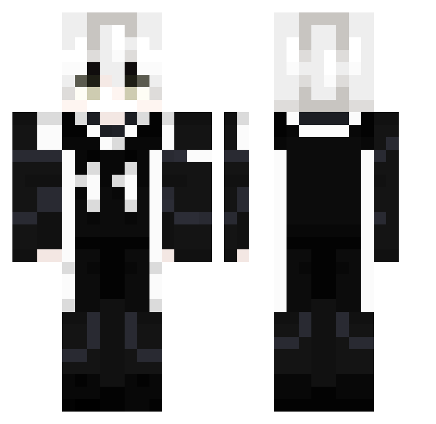 mikewakeup Minecraft skin, front and back view