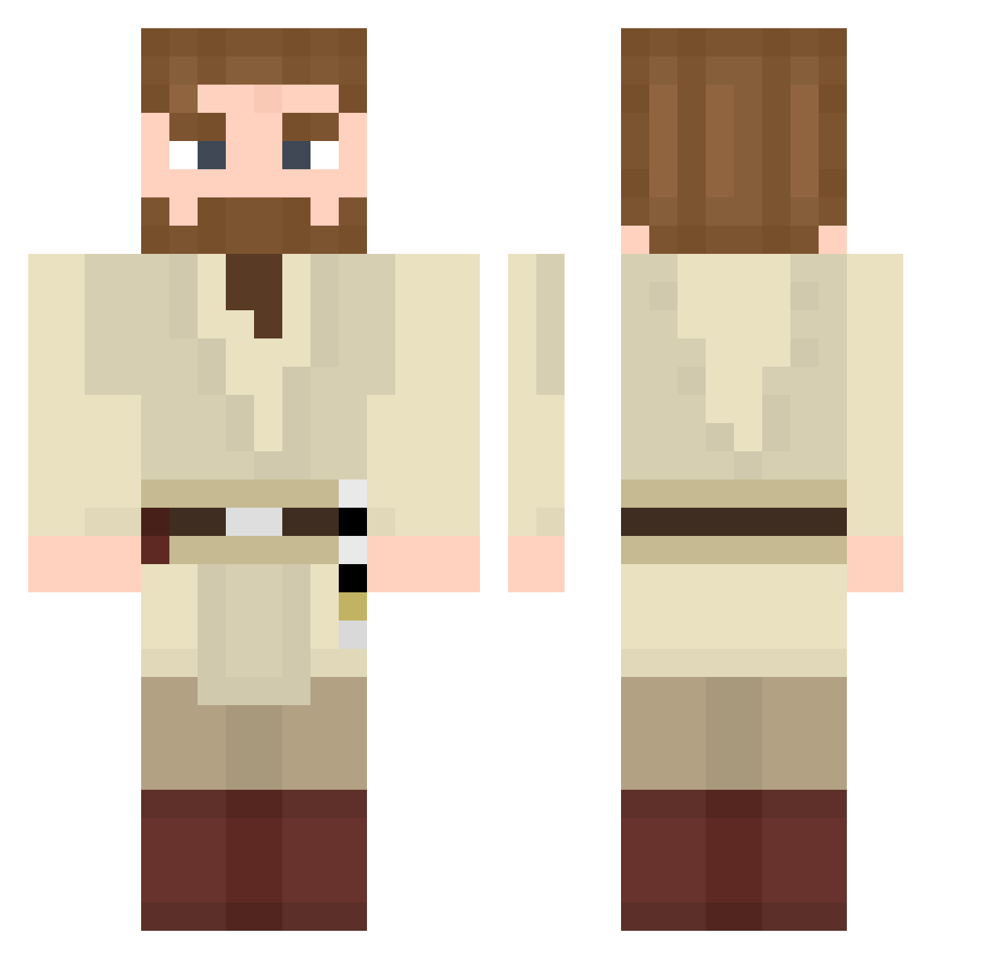 xStan Minecraft skin, front and back view