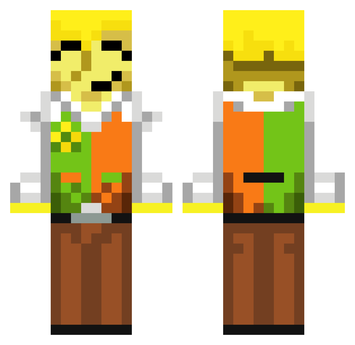 ProGamer200619 Minecraft skin, front and back view