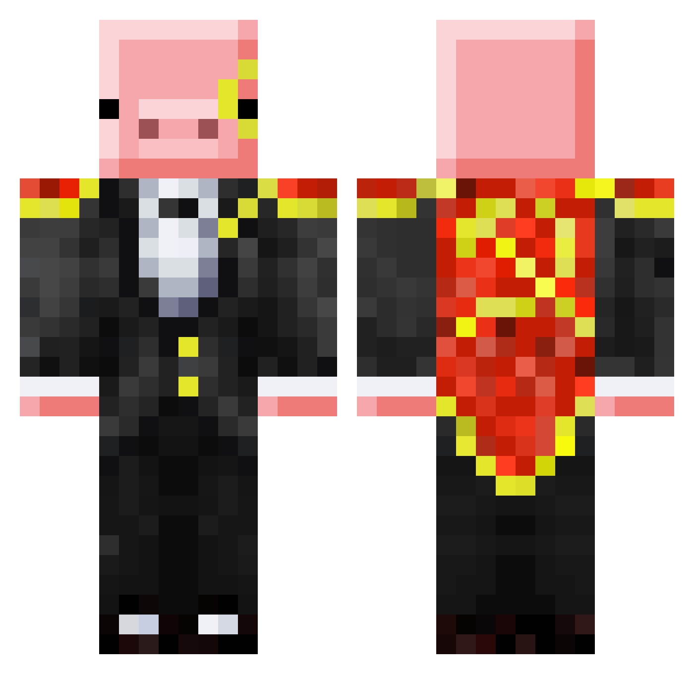 TunaCheekSlapps Minecraft skin, front and back view