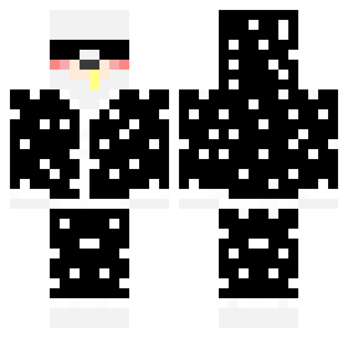 Boxerschnitt936 Minecraft skin, front and back view