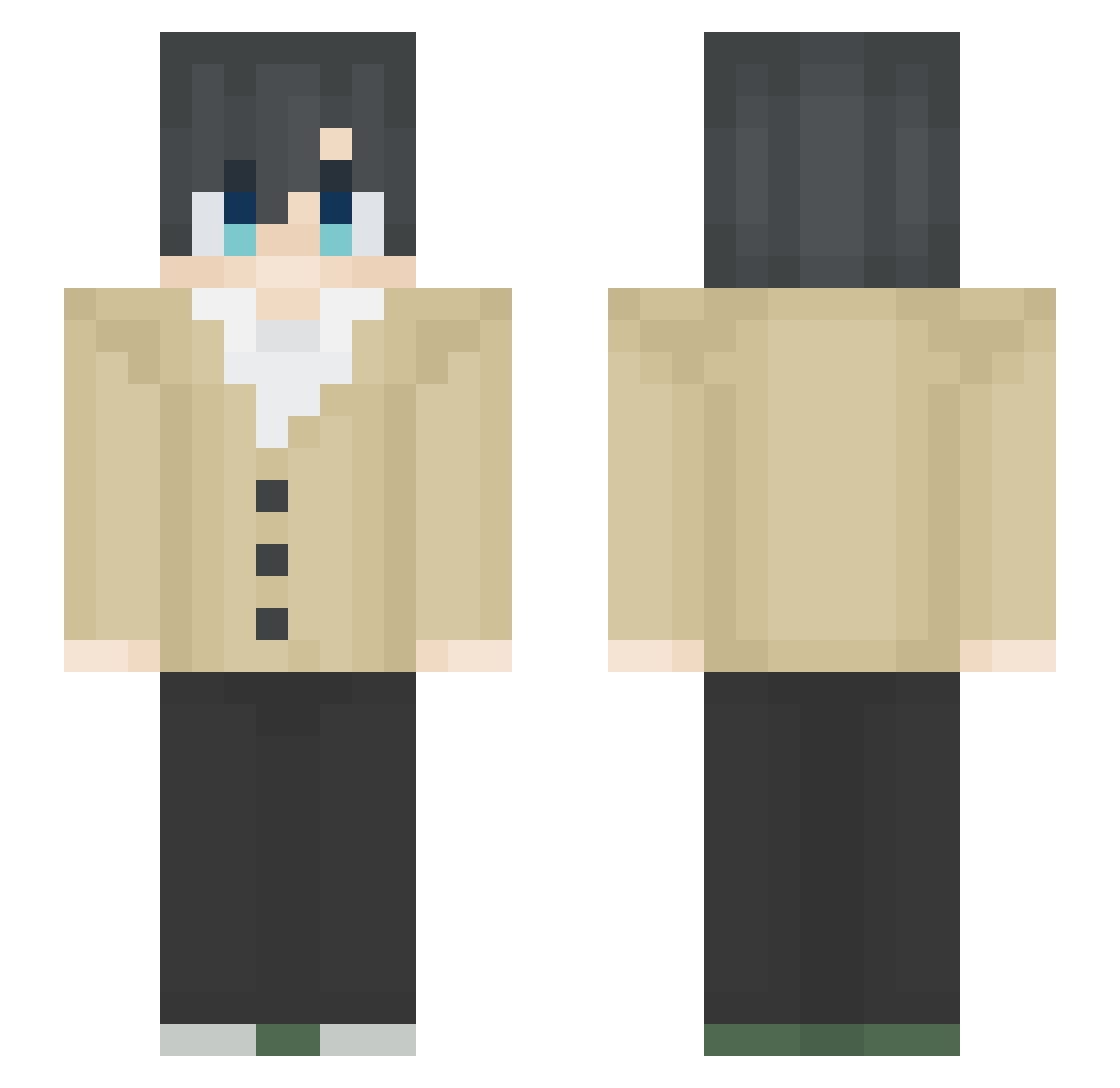chr1ce Minecraft skin, front and back view