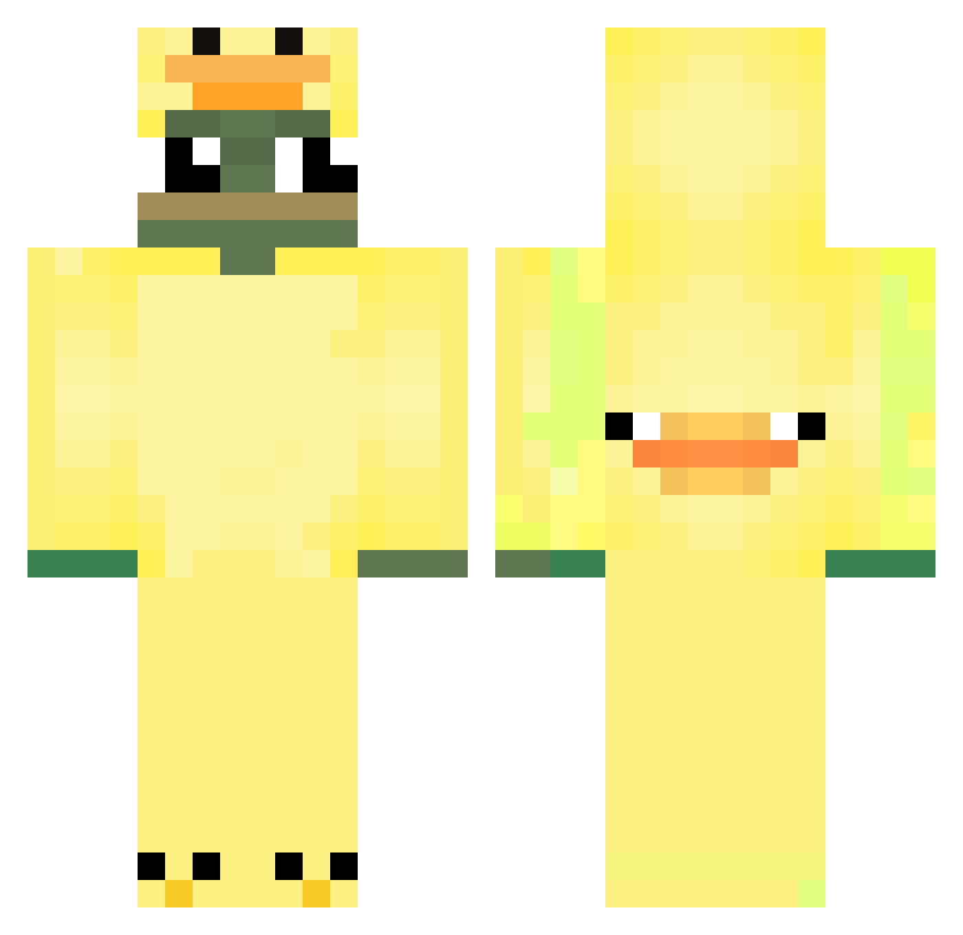 SaaaM13 Minecraft skin, front and back view