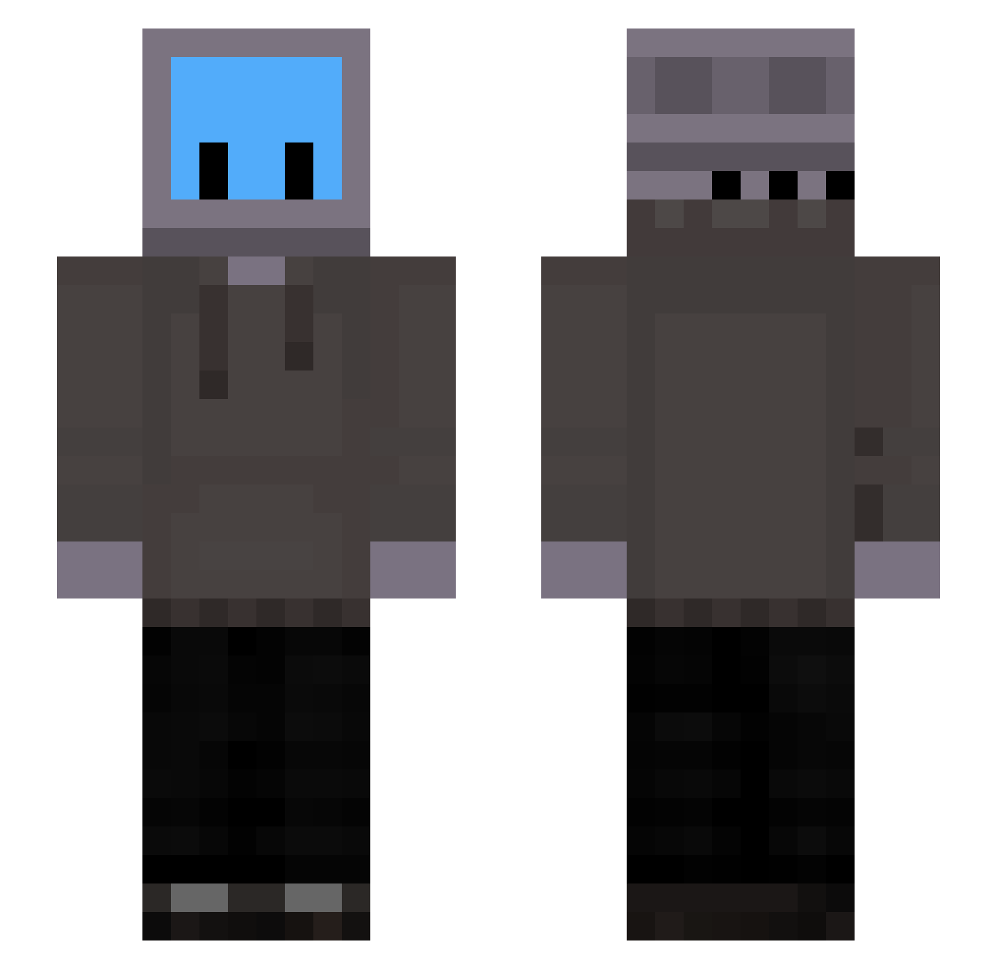 kvbafaras Minecraft skin, front and back view