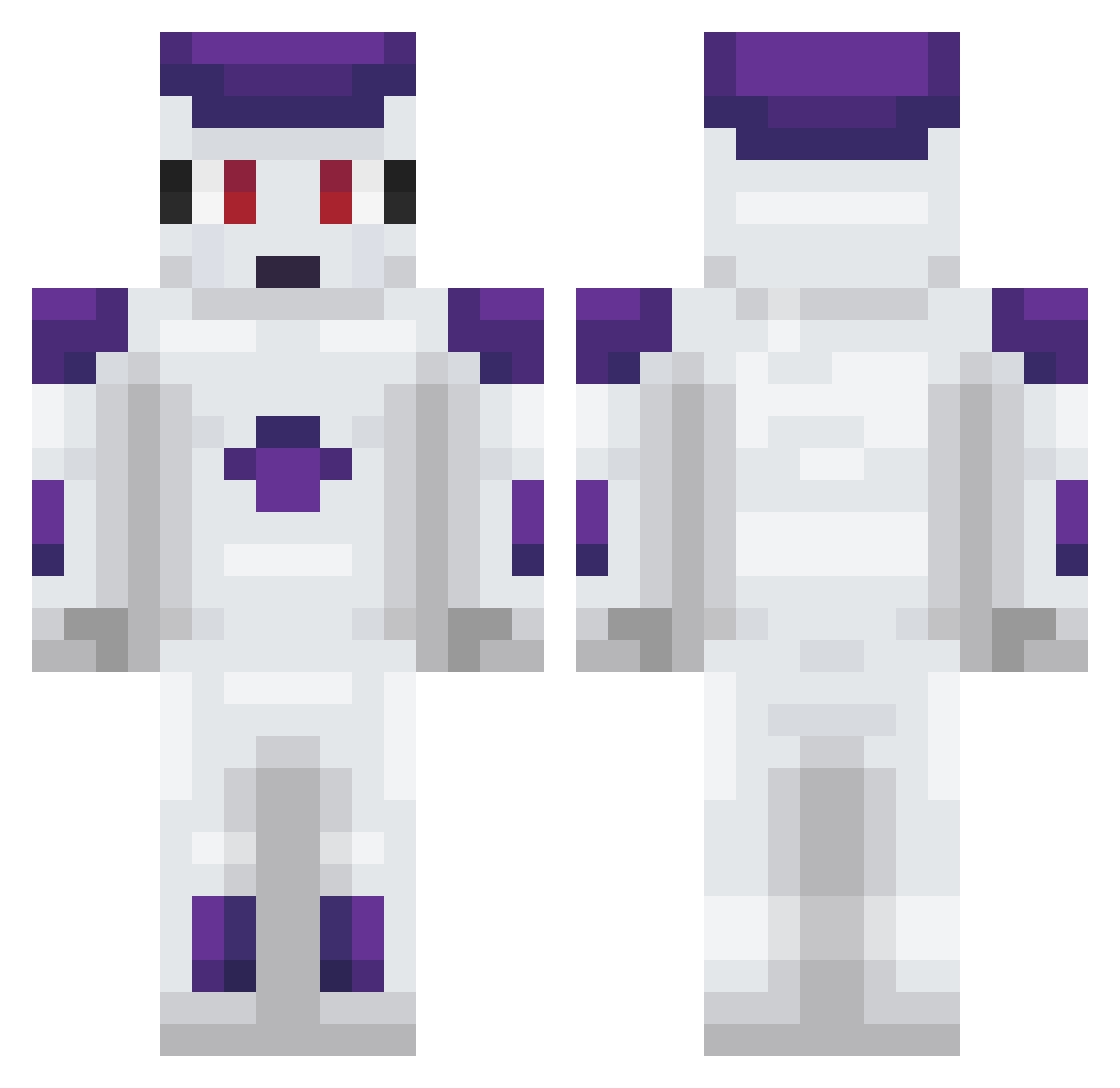 Parnocaboss Minecraft skin, front and back view