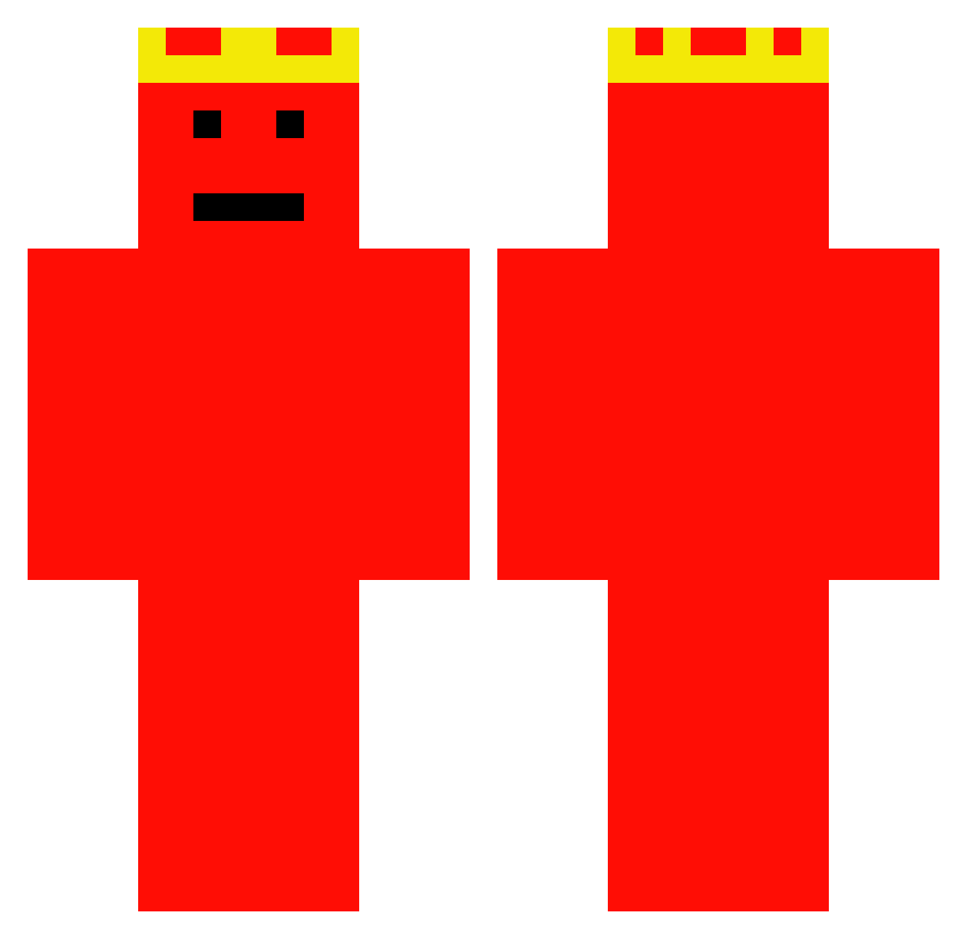 RedHeadHidde2 Minecraft skin, front and back view