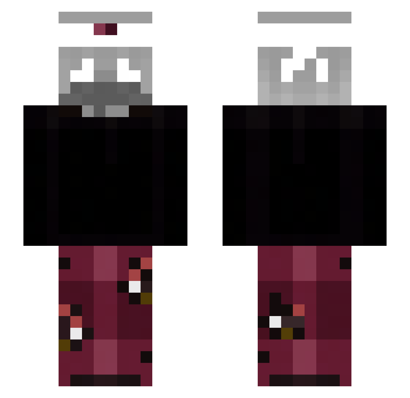 przemeueueu Minecraft skin, front and back view