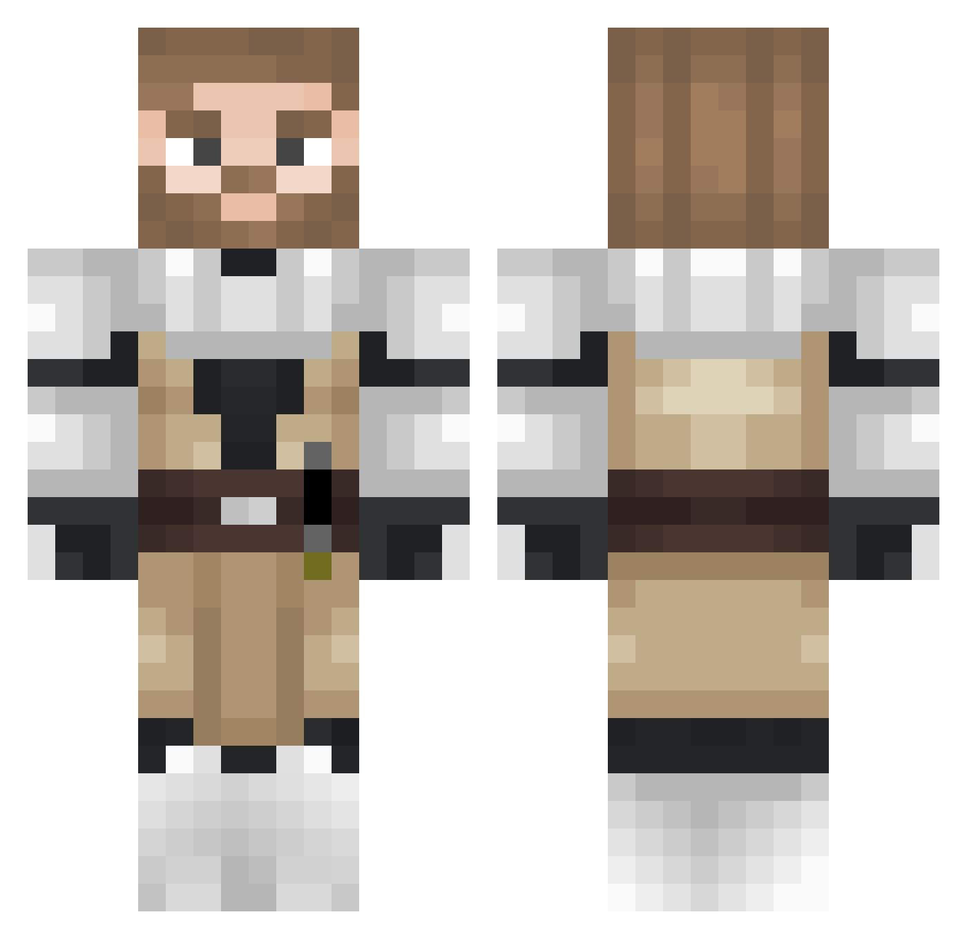 dicea Minecraft skin, front and back view