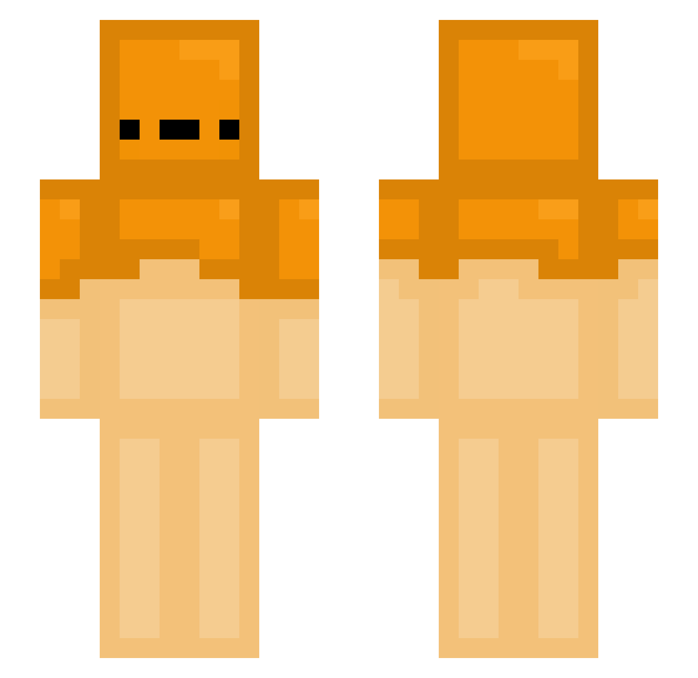 LarppyInit Minecraft skin, front and back view