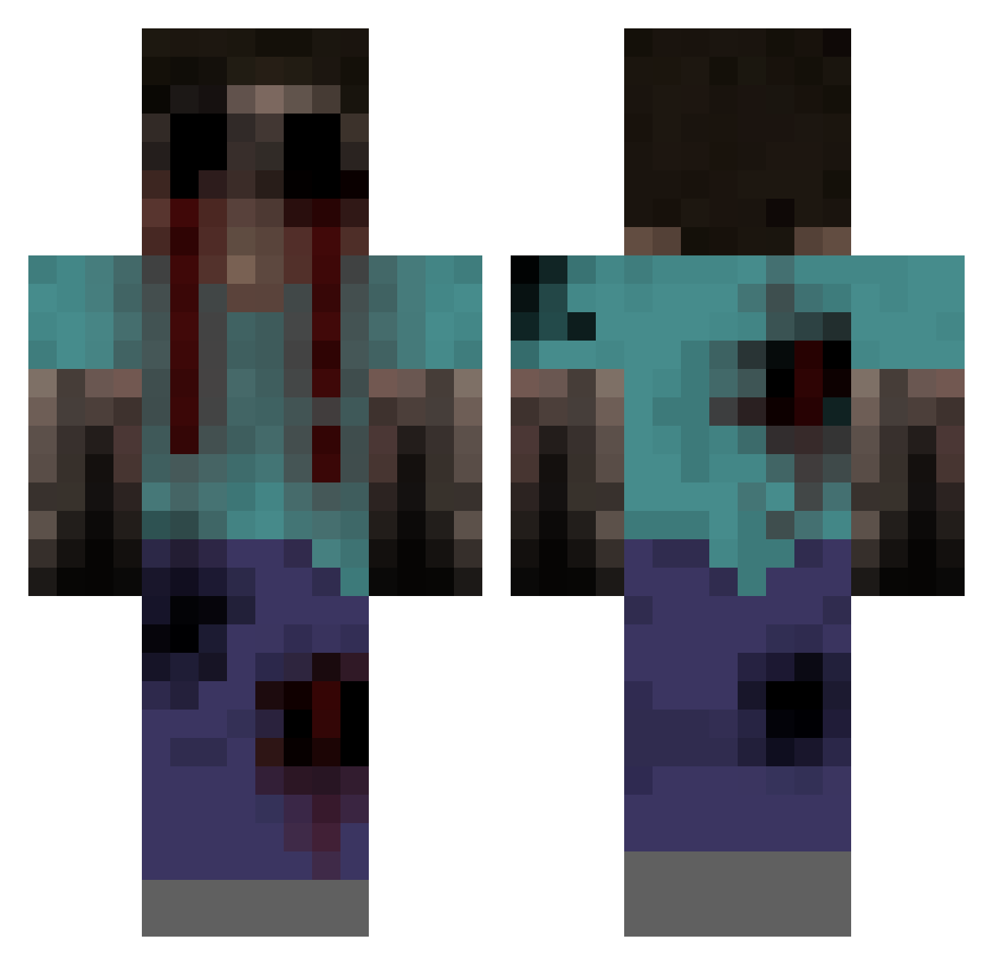 AssaultValak Minecraft skin, front and back view