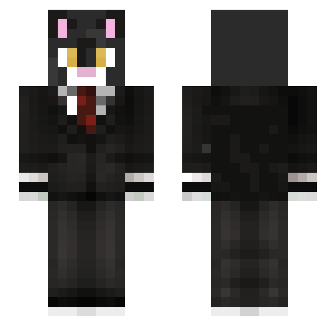 DottyMeh Minecraft skin, front and back view