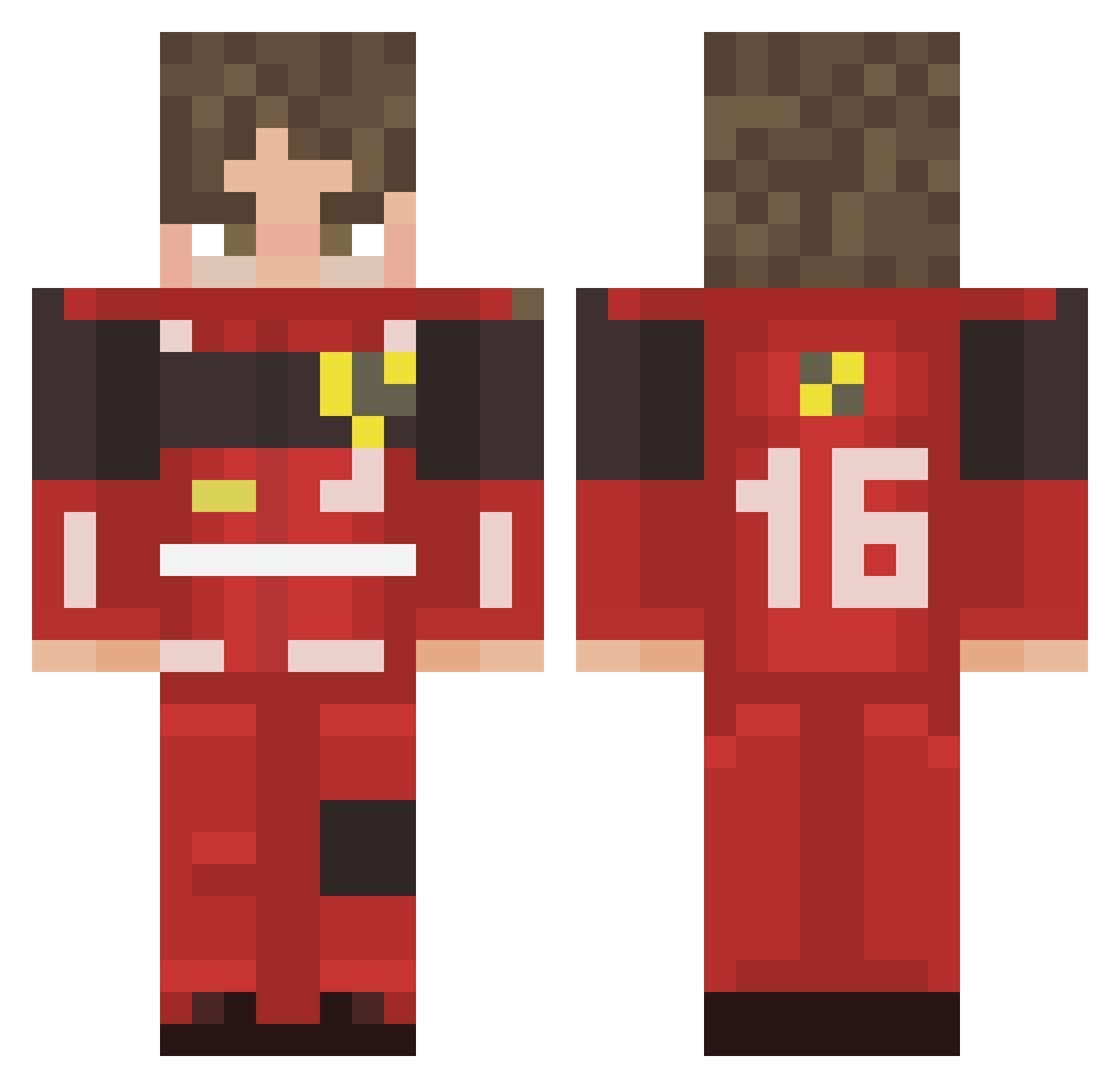 AscendiaFruits Minecraft skin, front and back view