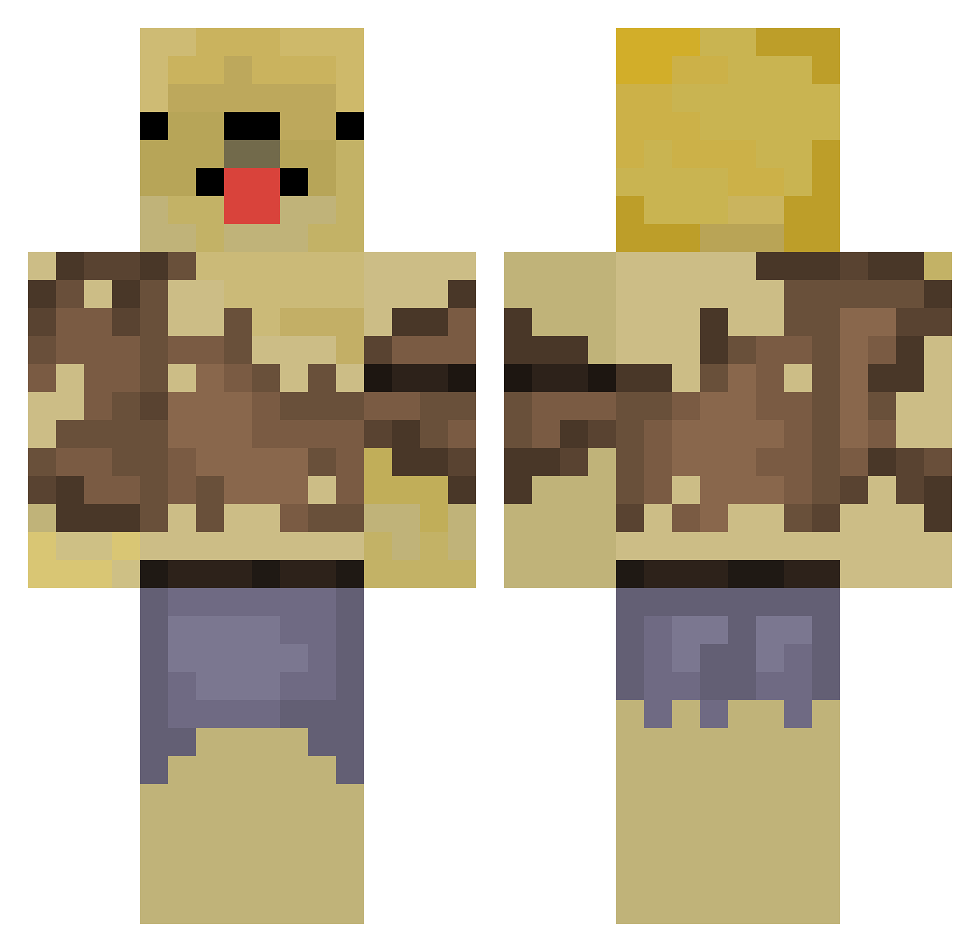 Motyto09 Minecraft skin, front and back view