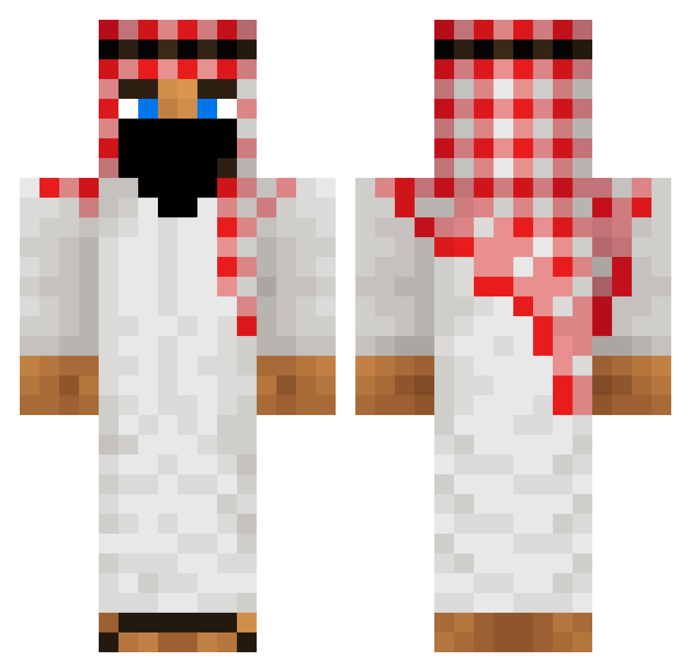 Minutious Minecraft skin, front and back view
