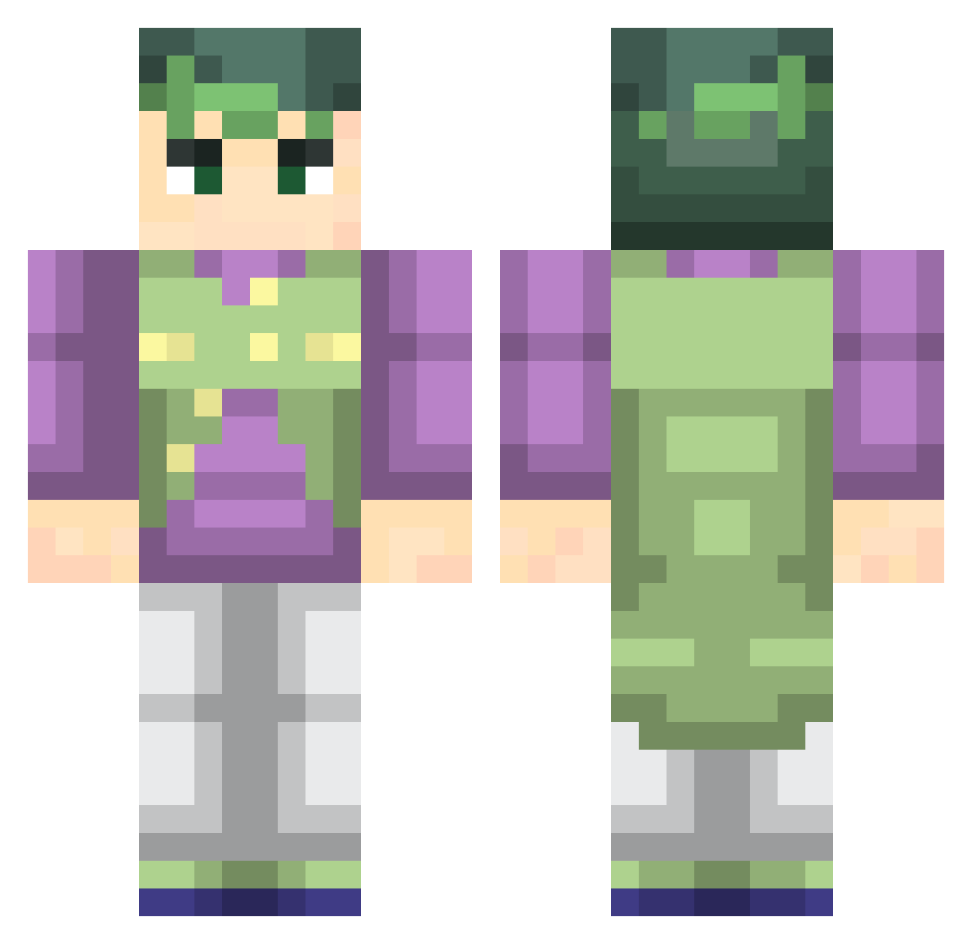 SURBEJU Minecraft skin, front and back view