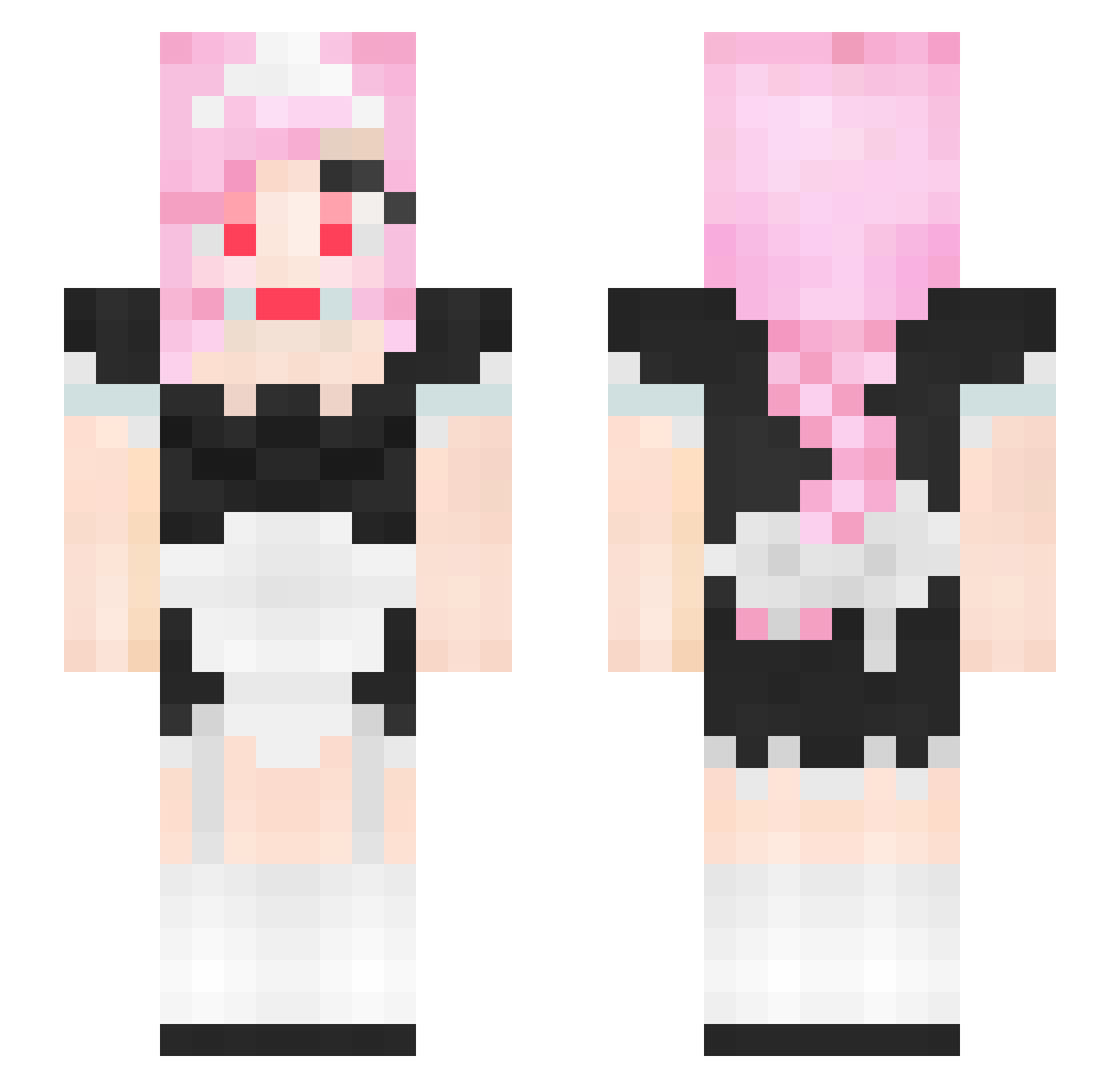 VanillaChanV Minecraft skin, front and back view