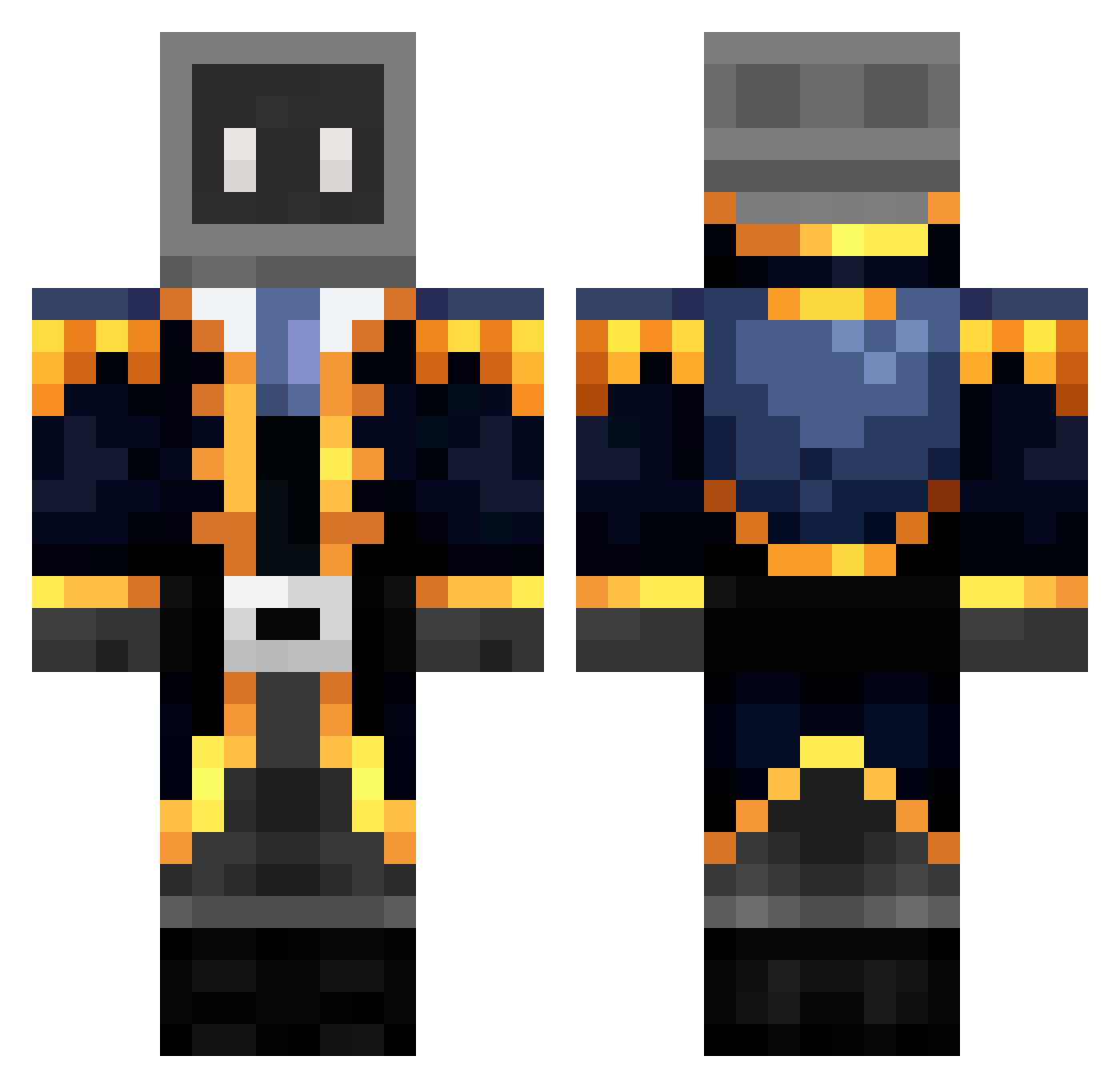 _Kyll Minecraft skin, front and back view