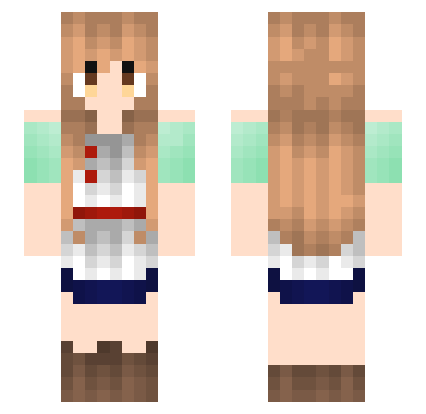 Buhbert Minecraft skin, front and back view