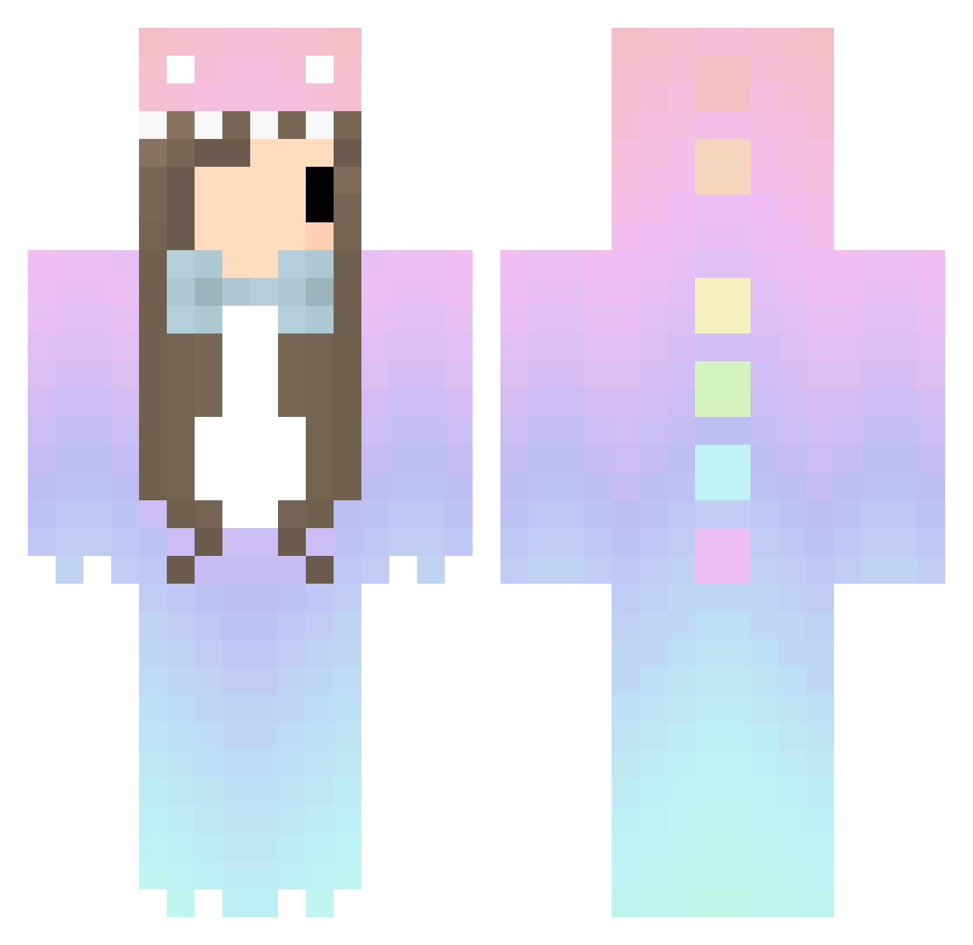 Substantiate Minecraft skin, front and back view