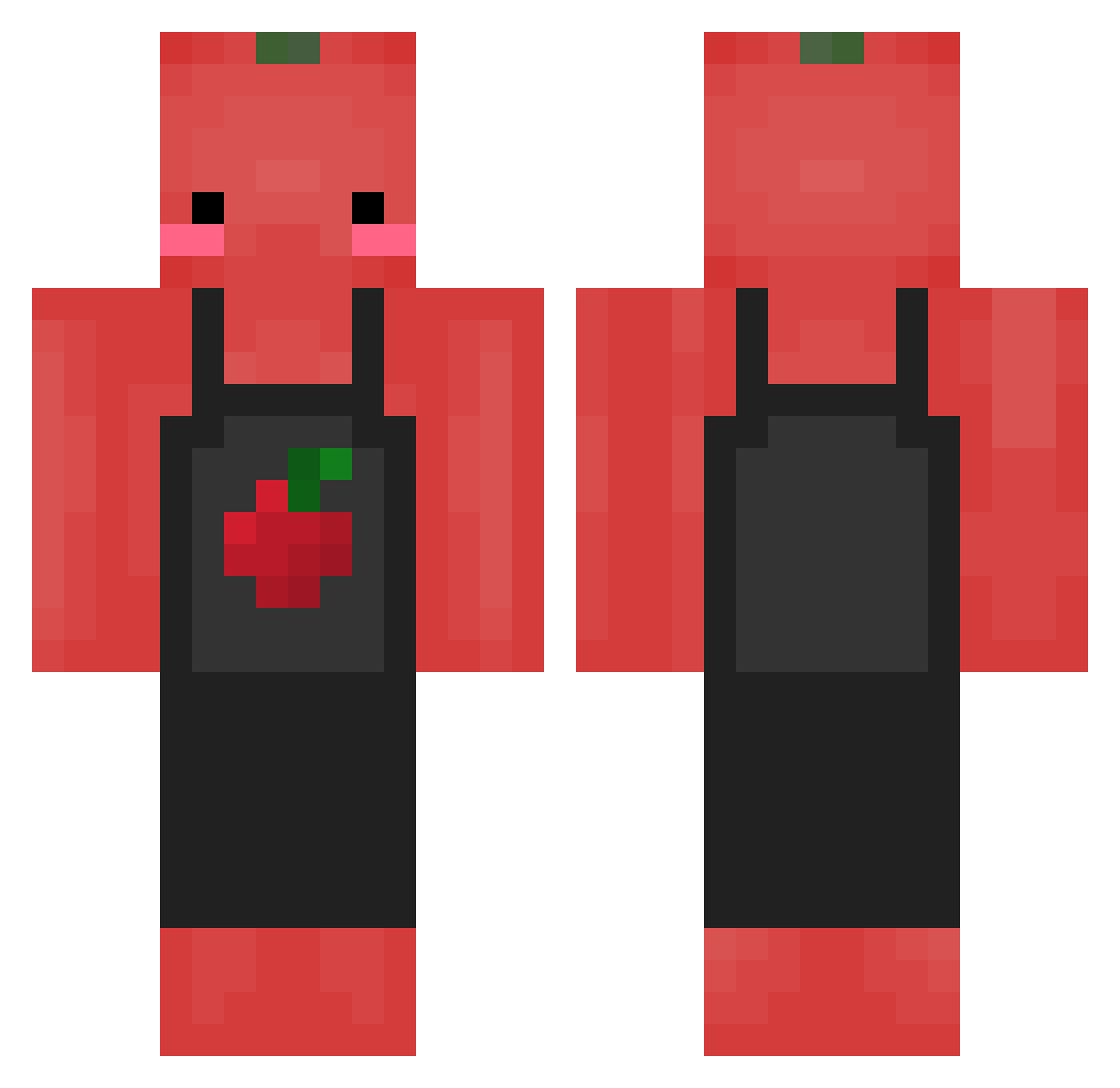 Sugosello Minecraft skin, front and back view
