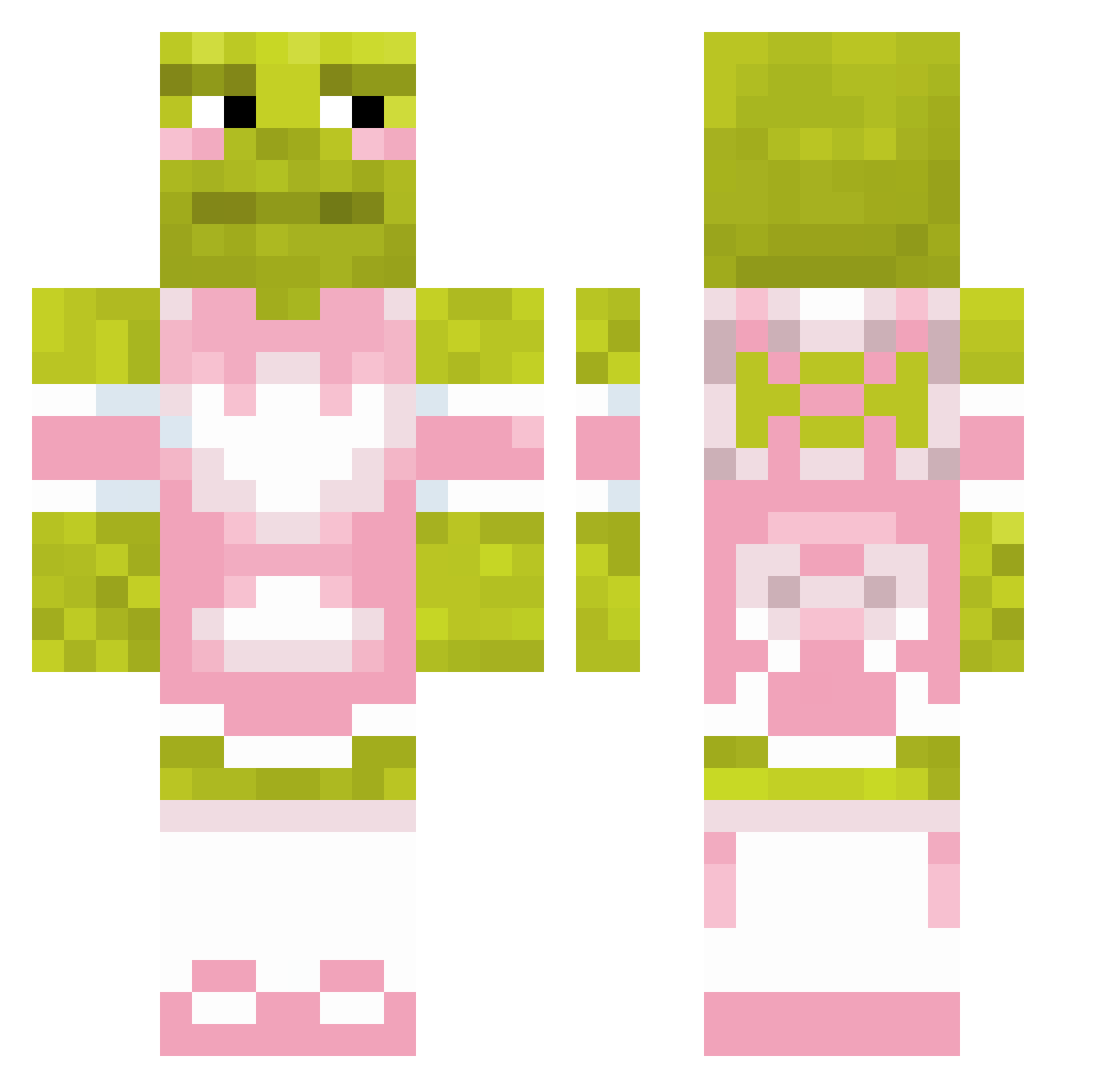 Toby_one_Canoby Minecraft skin, front and back view